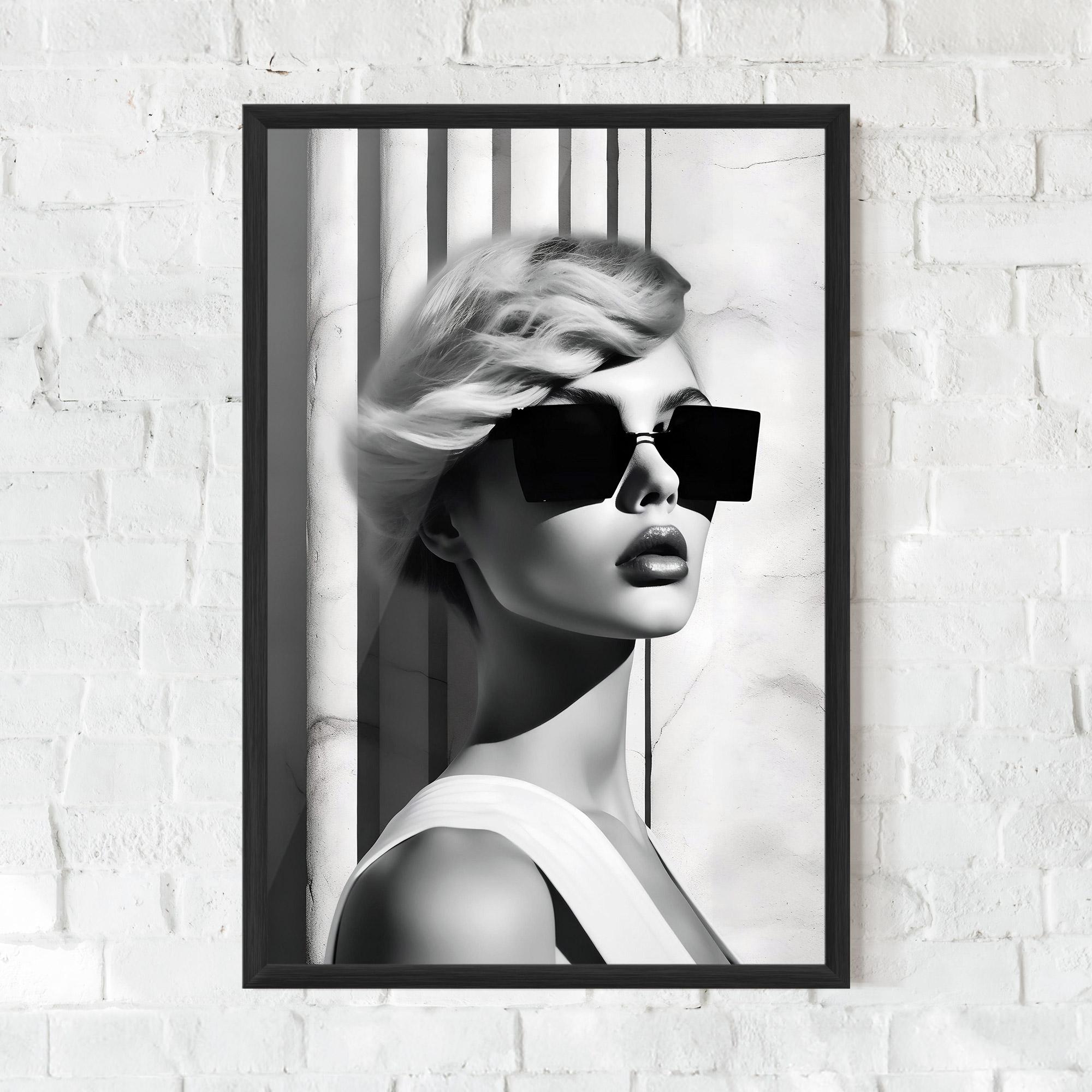 Poster Înrămat Fashion Woman Glasses mockup 0