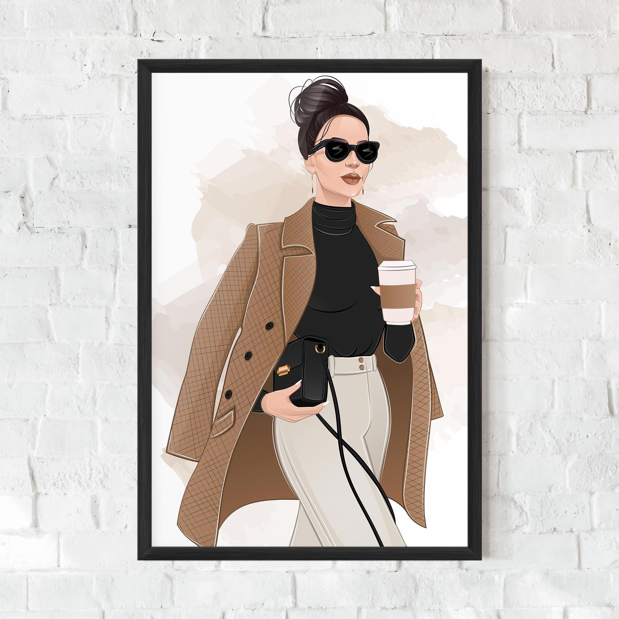Poster Înrămat Modern Coffee Outfit mockup 0