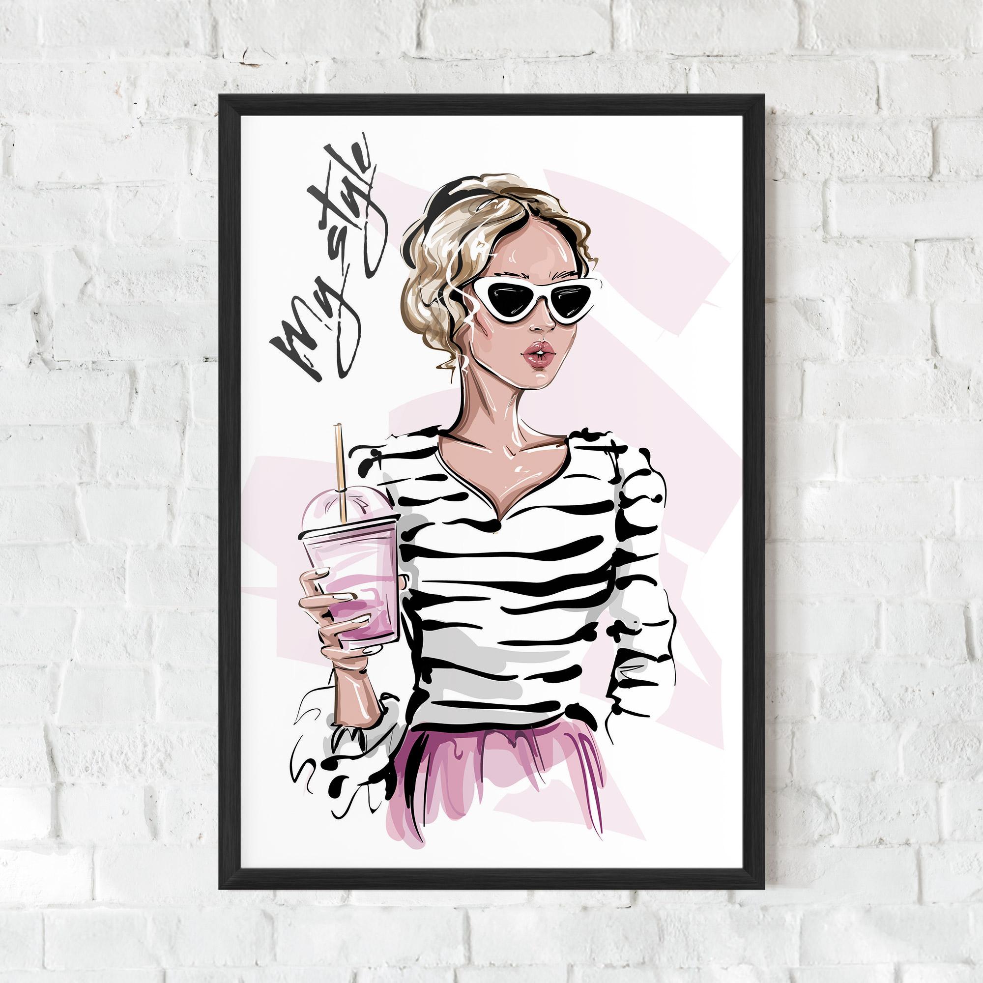 Poster Înrămat Pink Style mockup 0