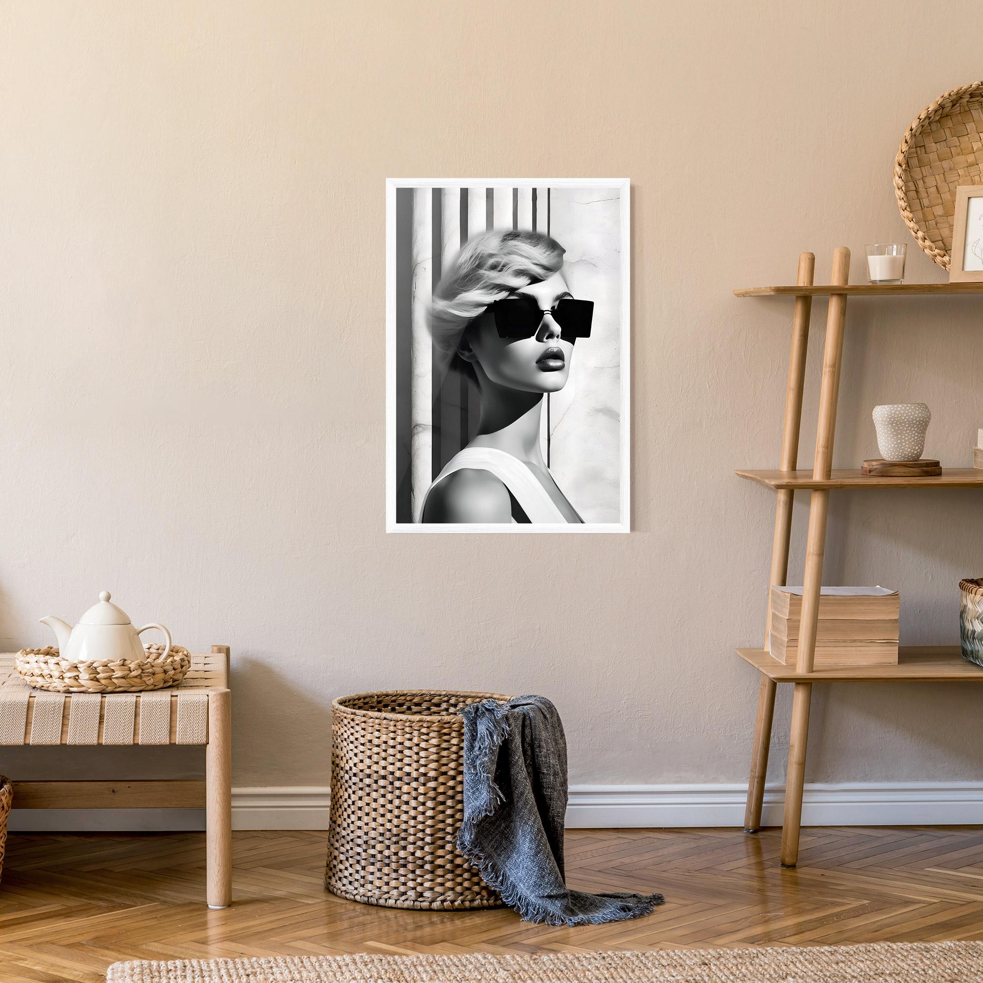 Poster Înrămat Fashion Woman Glasses mockup 9