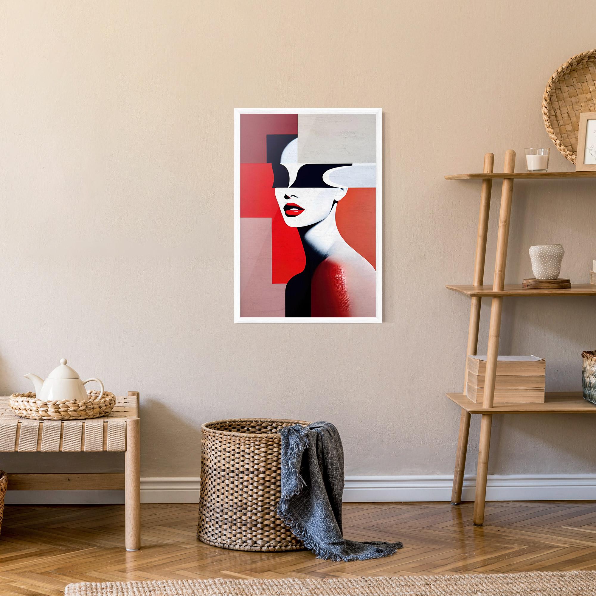 Poster Înrămat Interesting Woman Art mockup 9