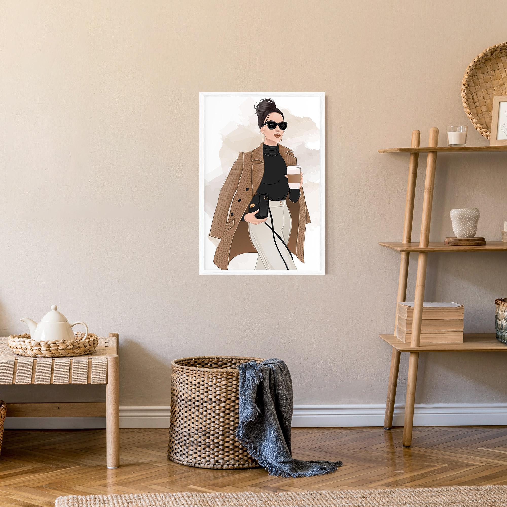 Poster Înrămat Modern Coffee Outfit mockup 9