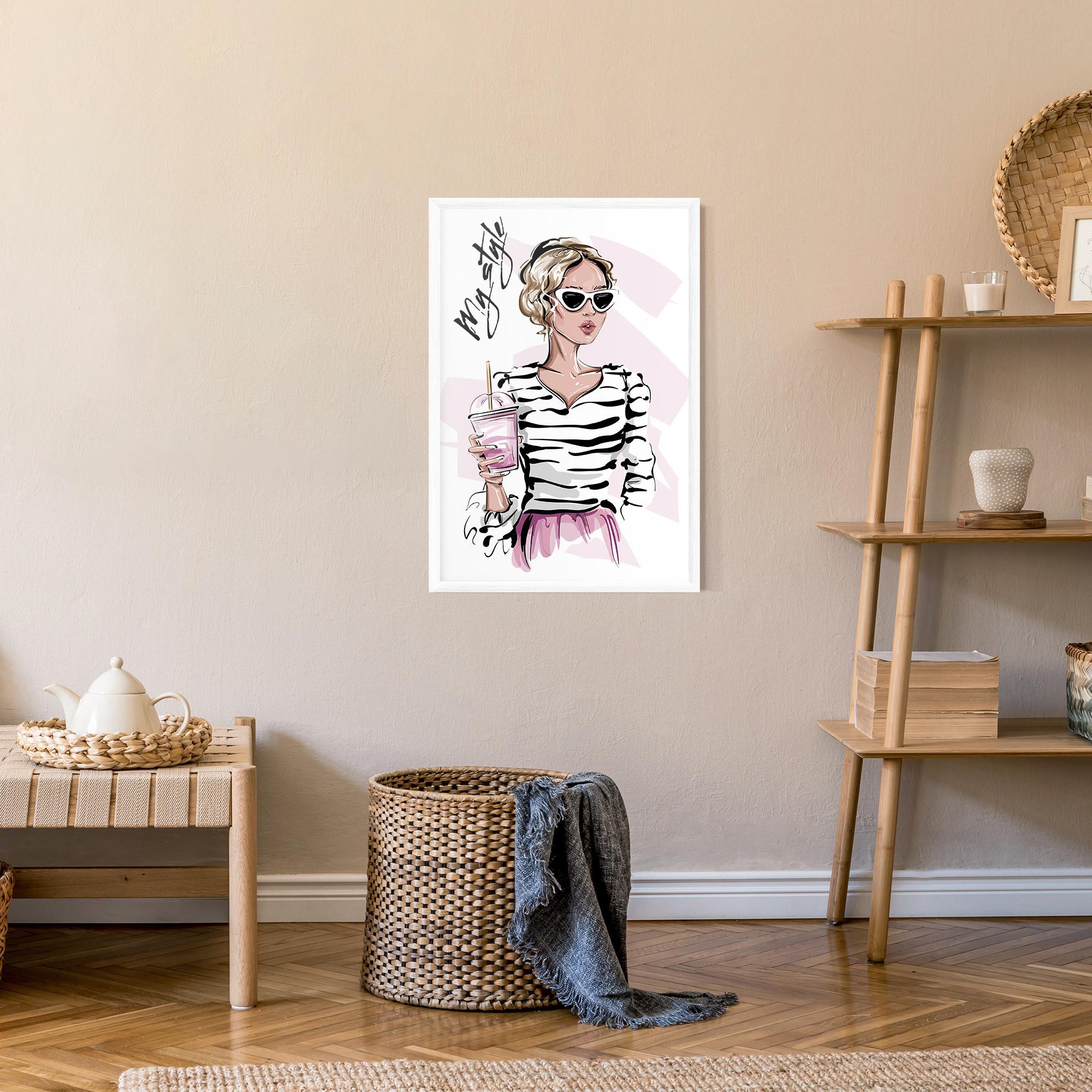 Poster Înrămat Pink Style mockup 9