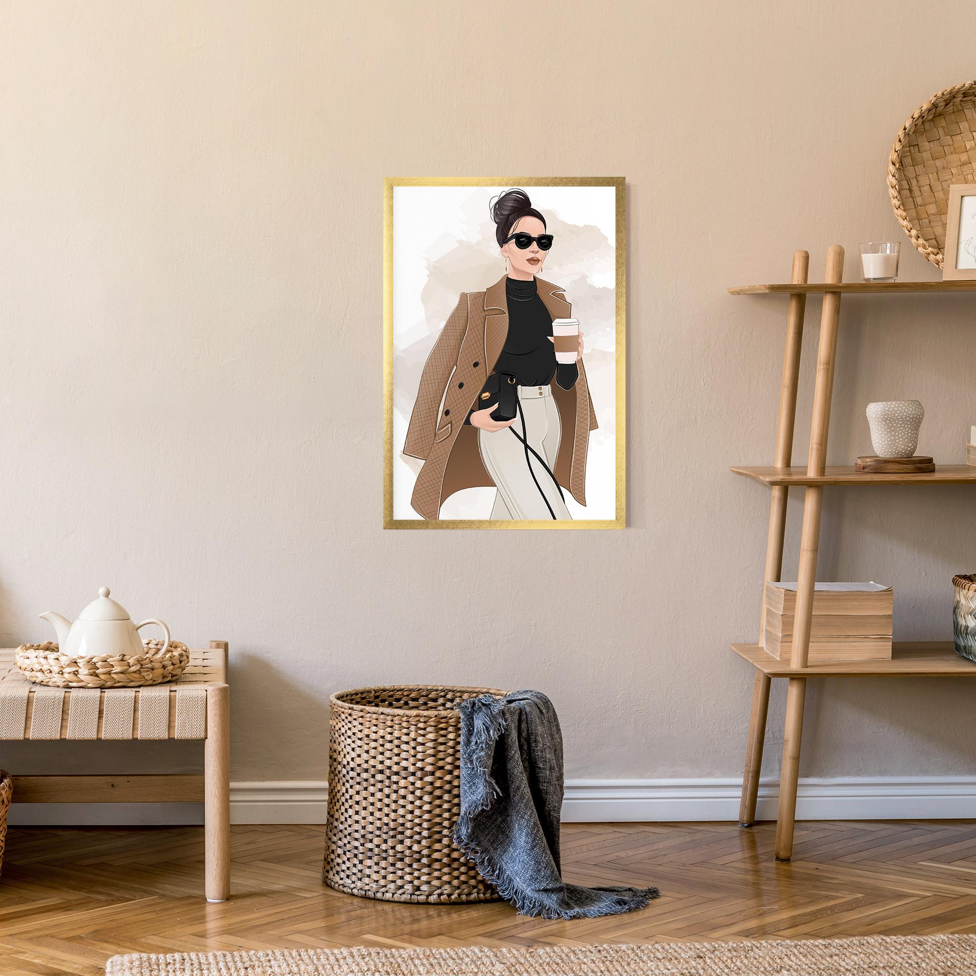 Poster Înrămat Modern Coffee Outfit mockup 9