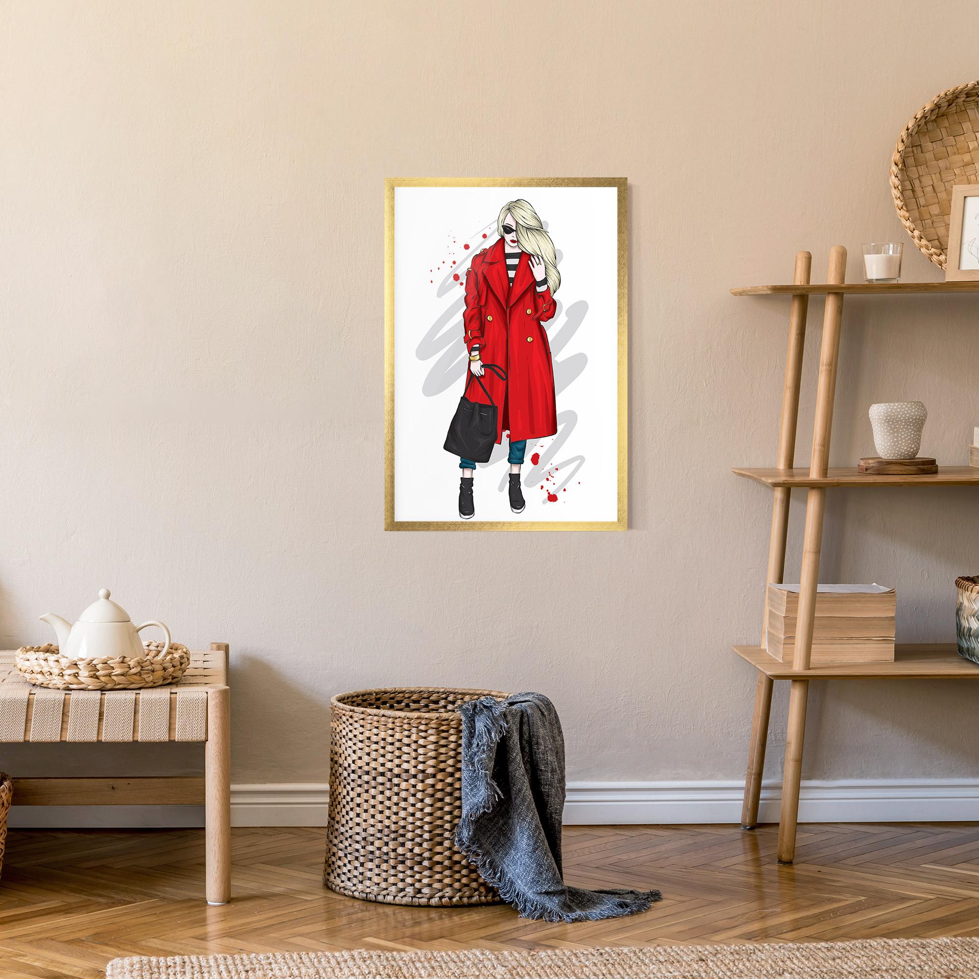 Poster Înrămat Red Coat mockup 9