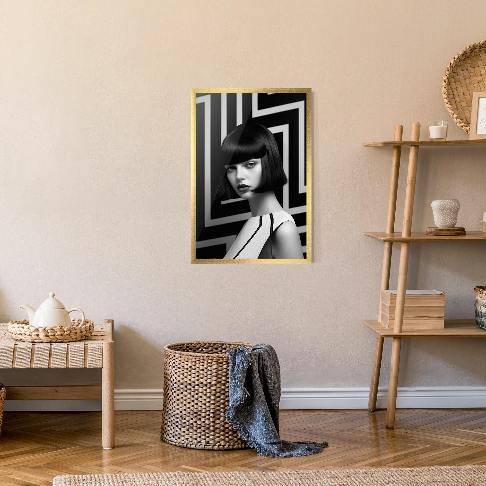 Poster Înrămat Woman Abstract Art mockup 9