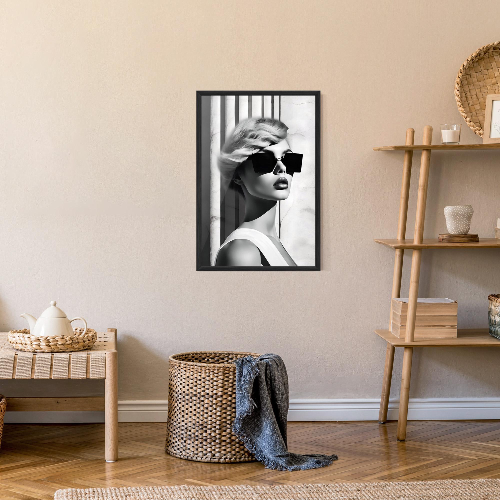 Poster Înrămat Fashion Woman Glasses mockup 9