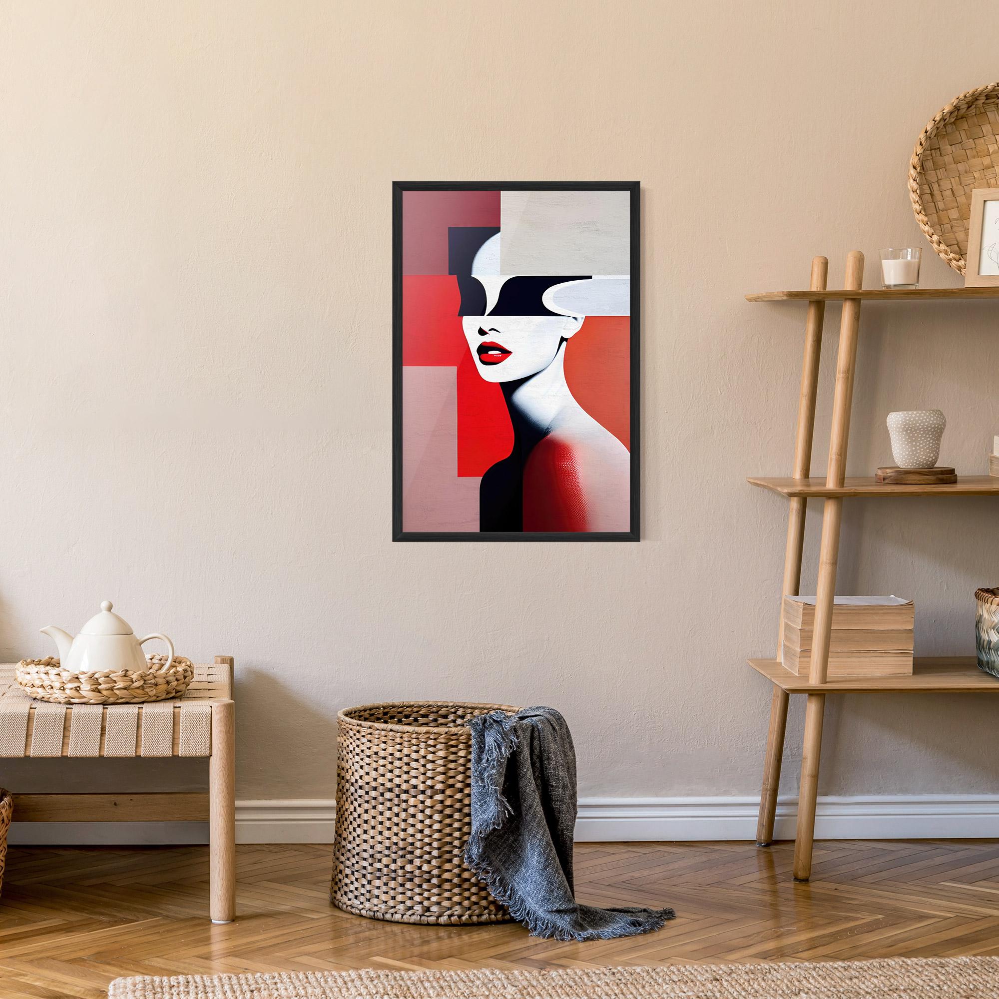 Poster Înrămat Interesting Woman Art mockup 9