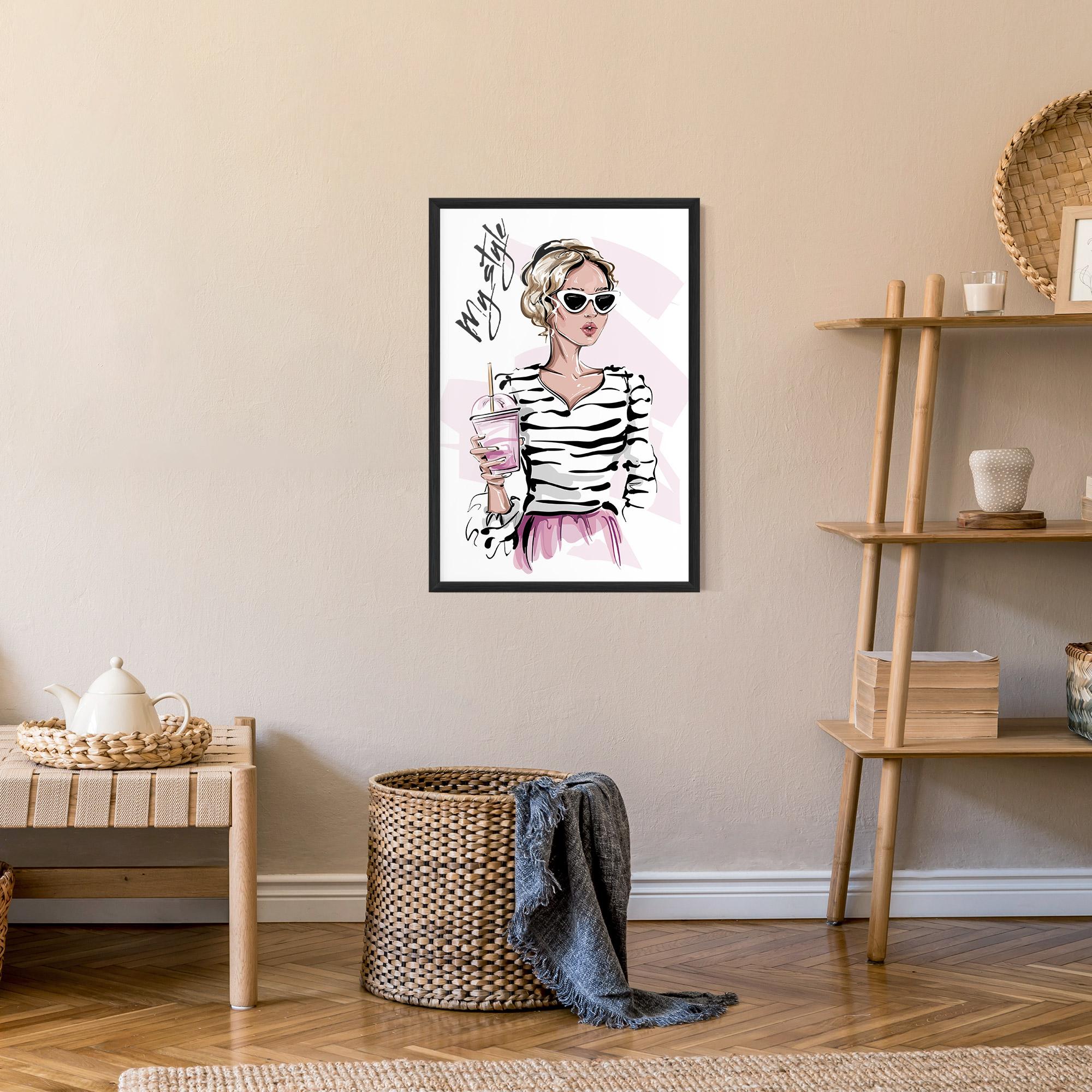 Poster Înrămat Pink Style mockup 9