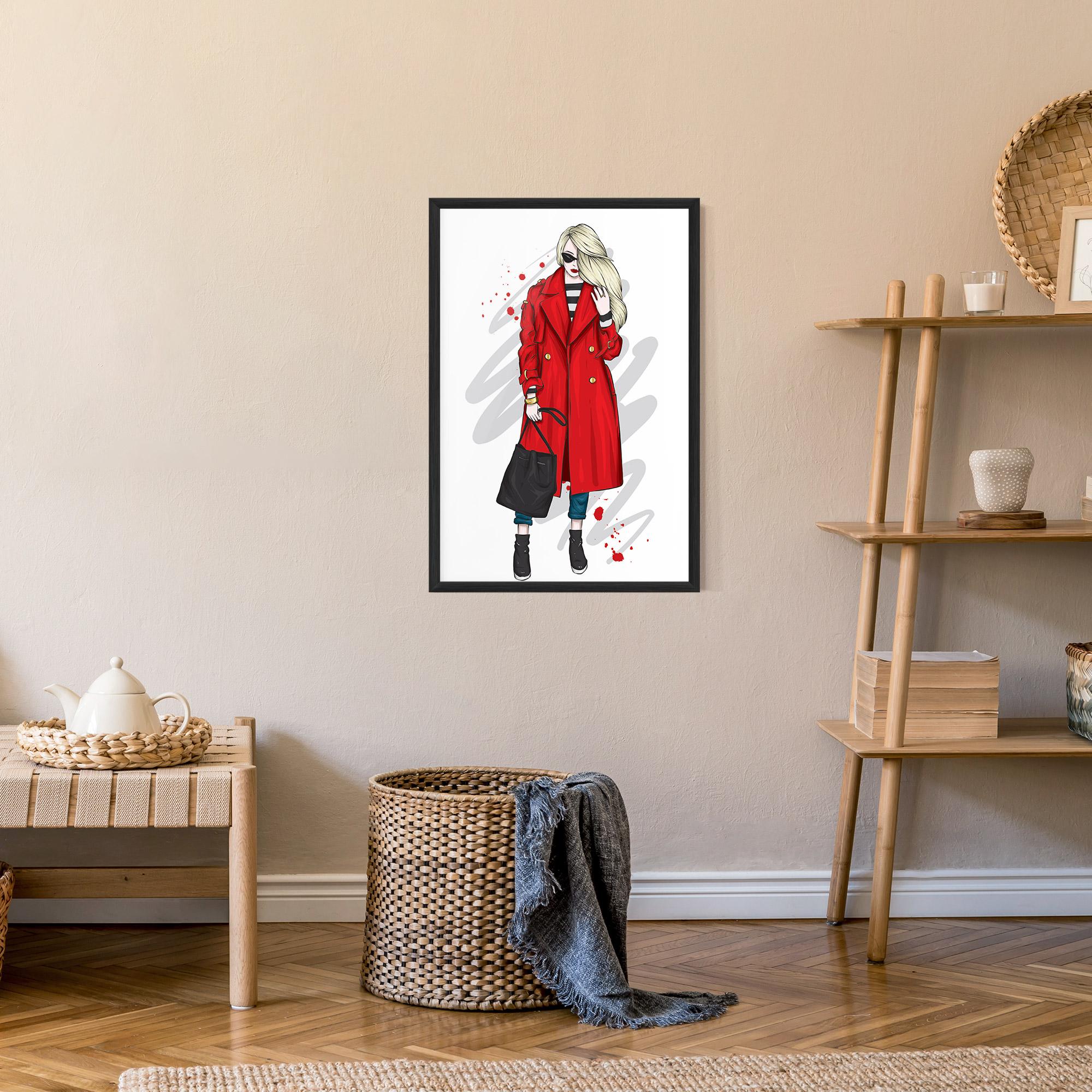 Poster Înrămat Red Coat mockup 9