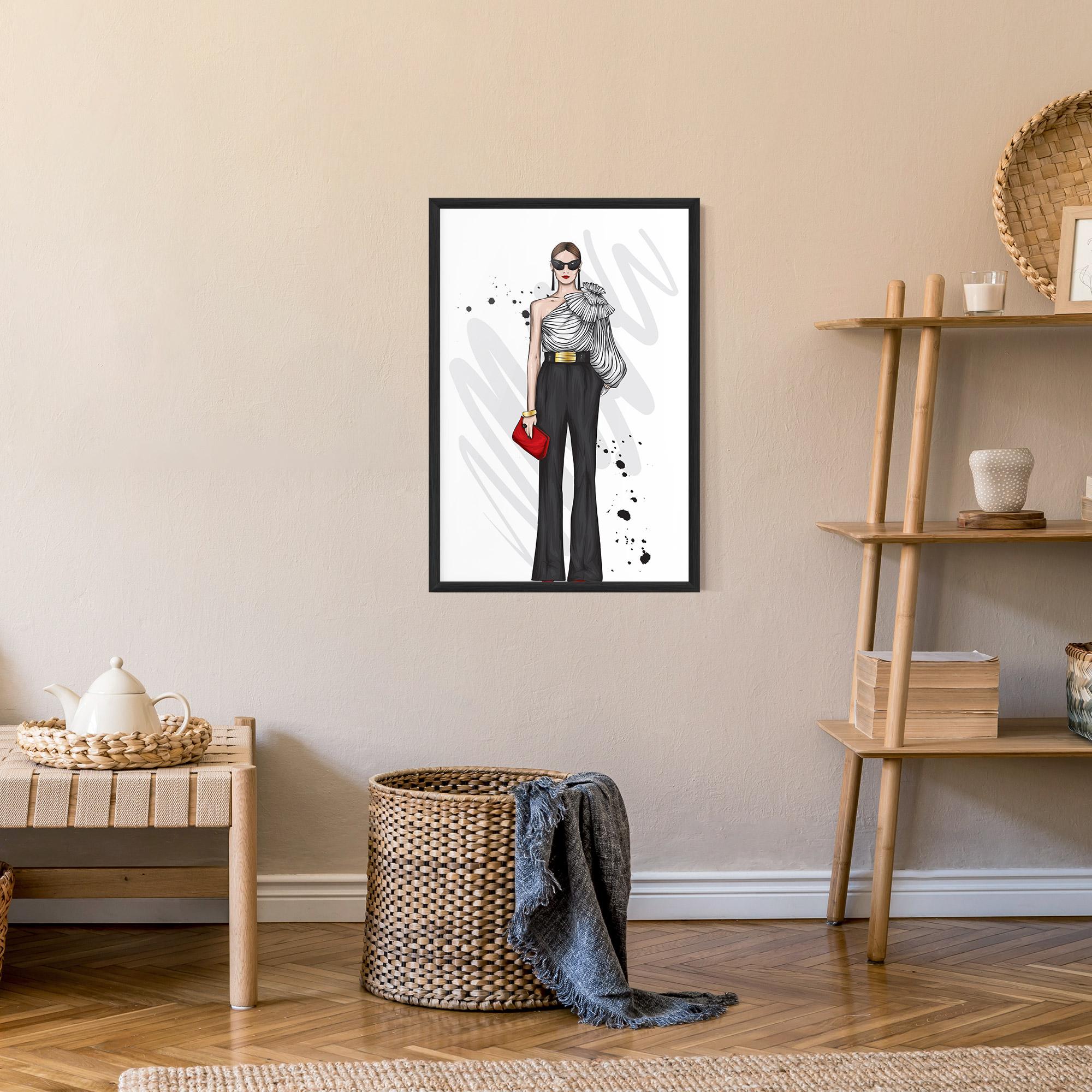 Poster Înrămat Tall Black Pants mockup 9