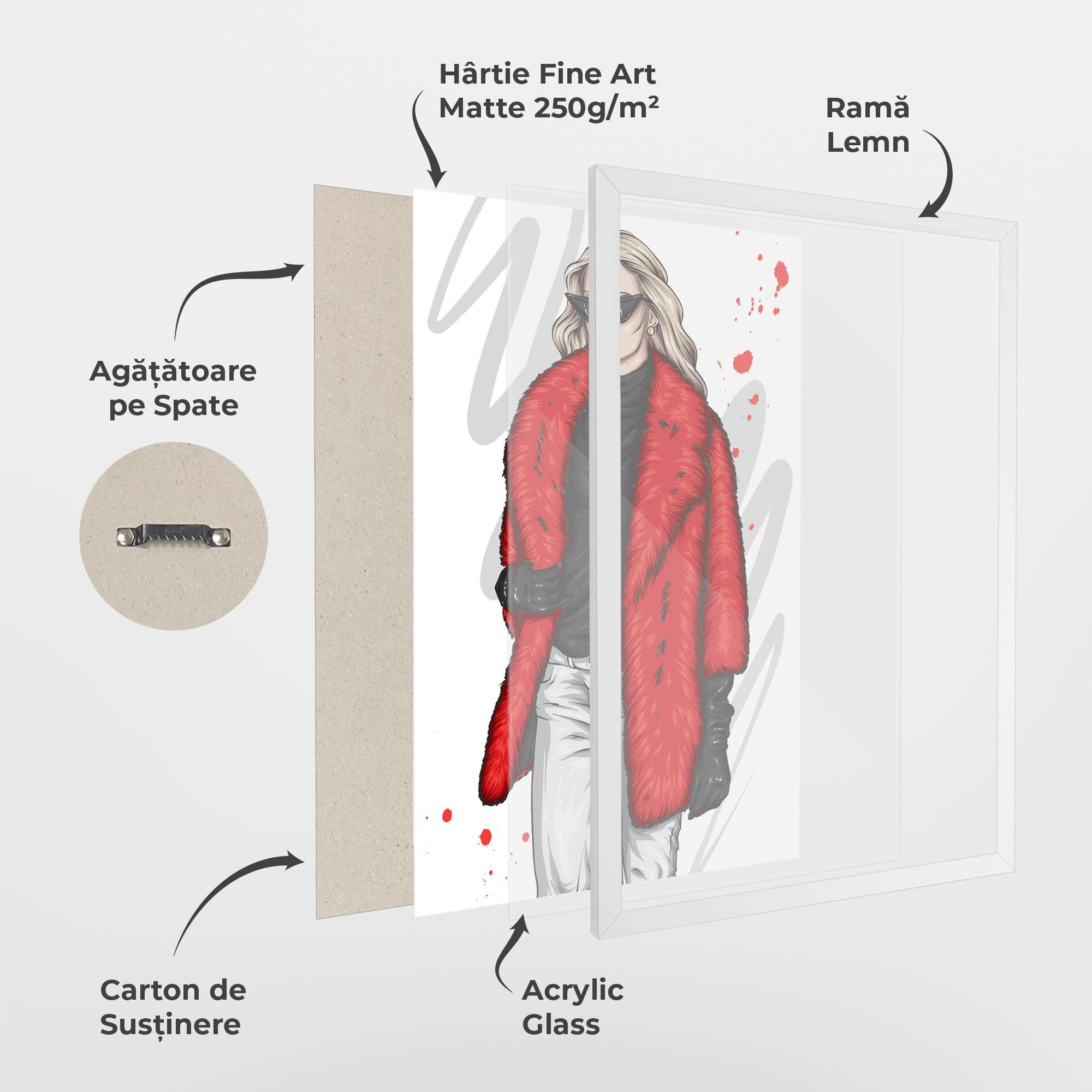 Poster Înrămat Black Blouse Woman mockup 1