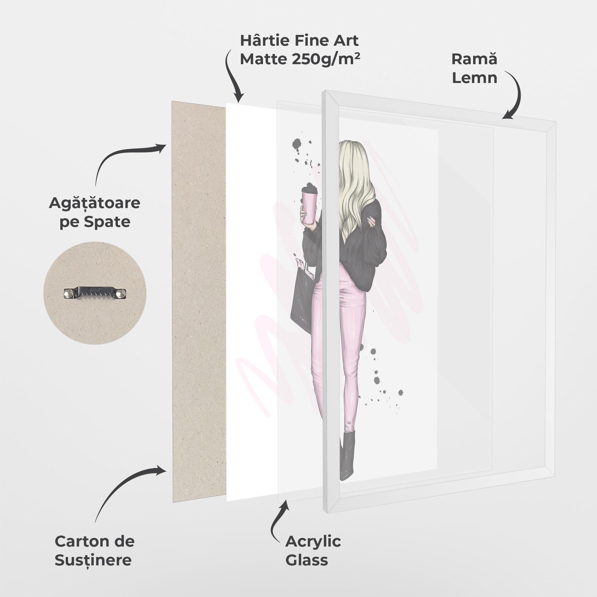 Poster Înrămat Black Pink Outfit mockup 1