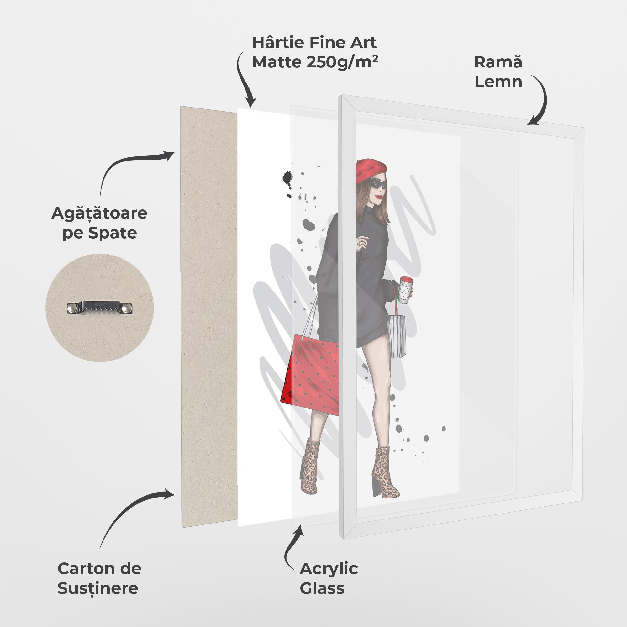 Poster Înrămat Black Red Outfit mockup 1