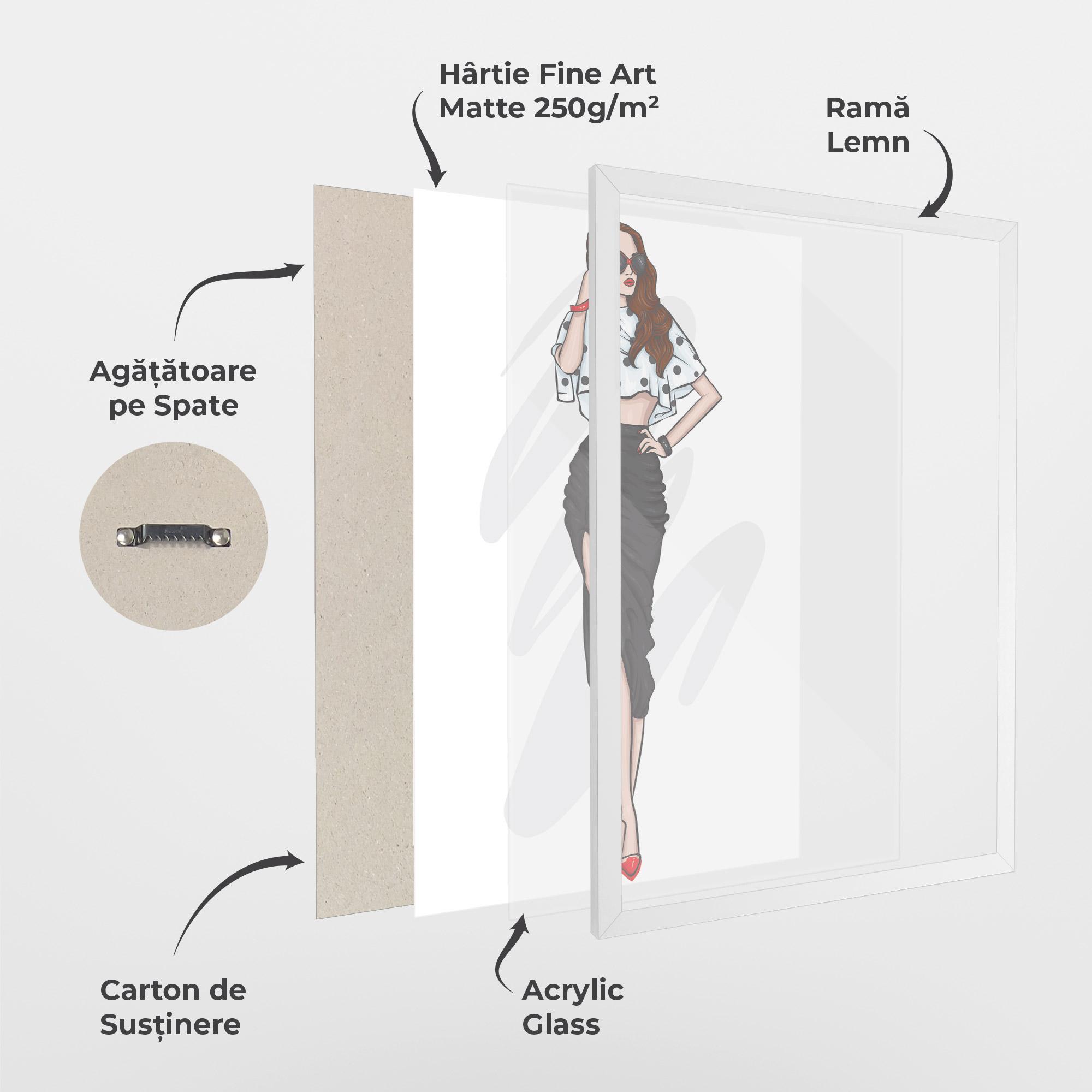 Poster Înrămat Black Skirt Diva mockup 1