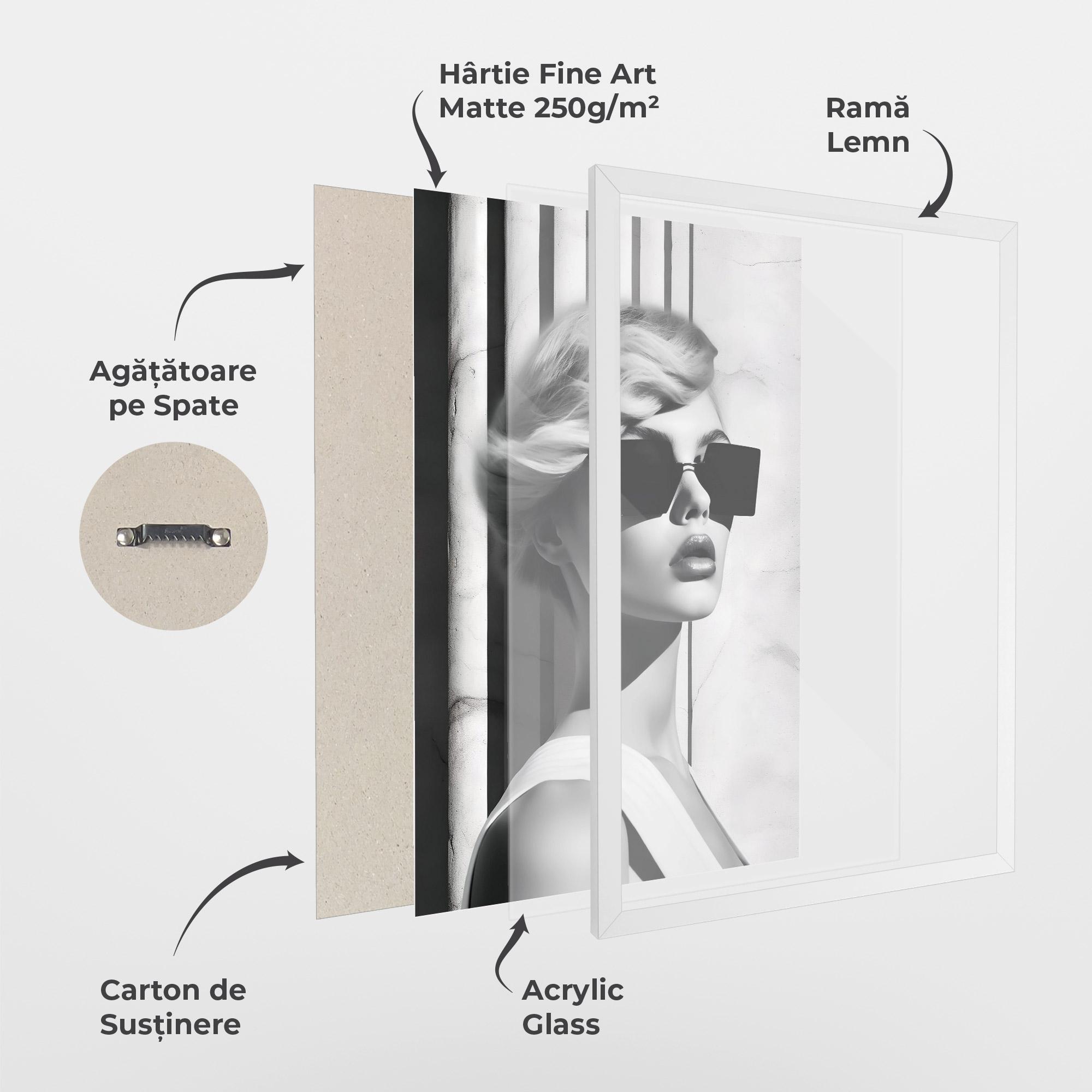 Poster Înrămat Fashion Woman Glasses mockup 1
