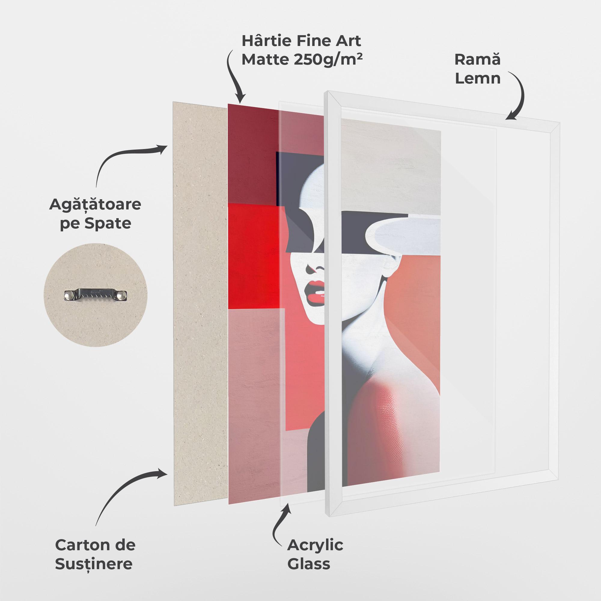 Poster Înrămat Interesting Woman Art mockup 1