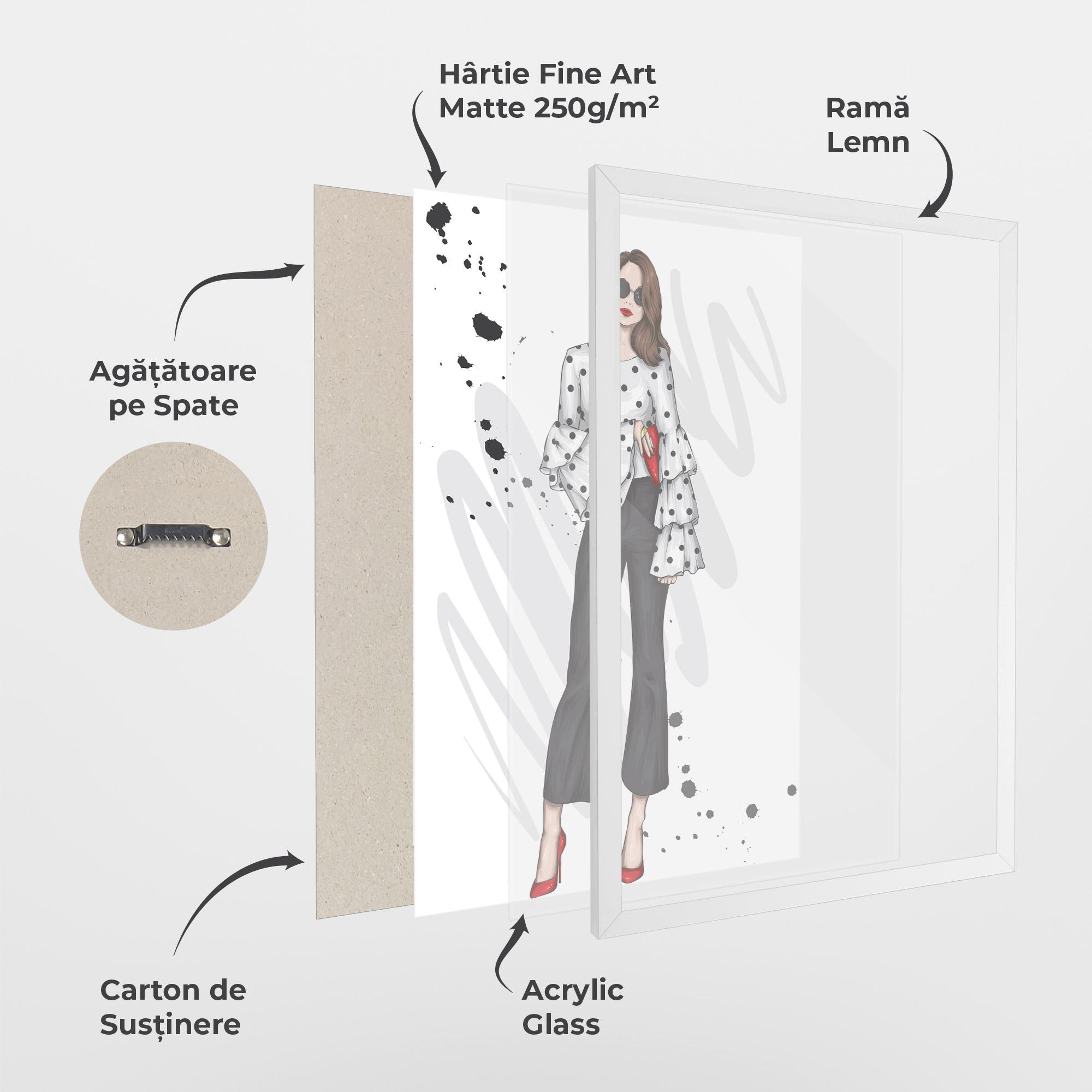 Poster Înrămat Pretty Woman In White mockup 1