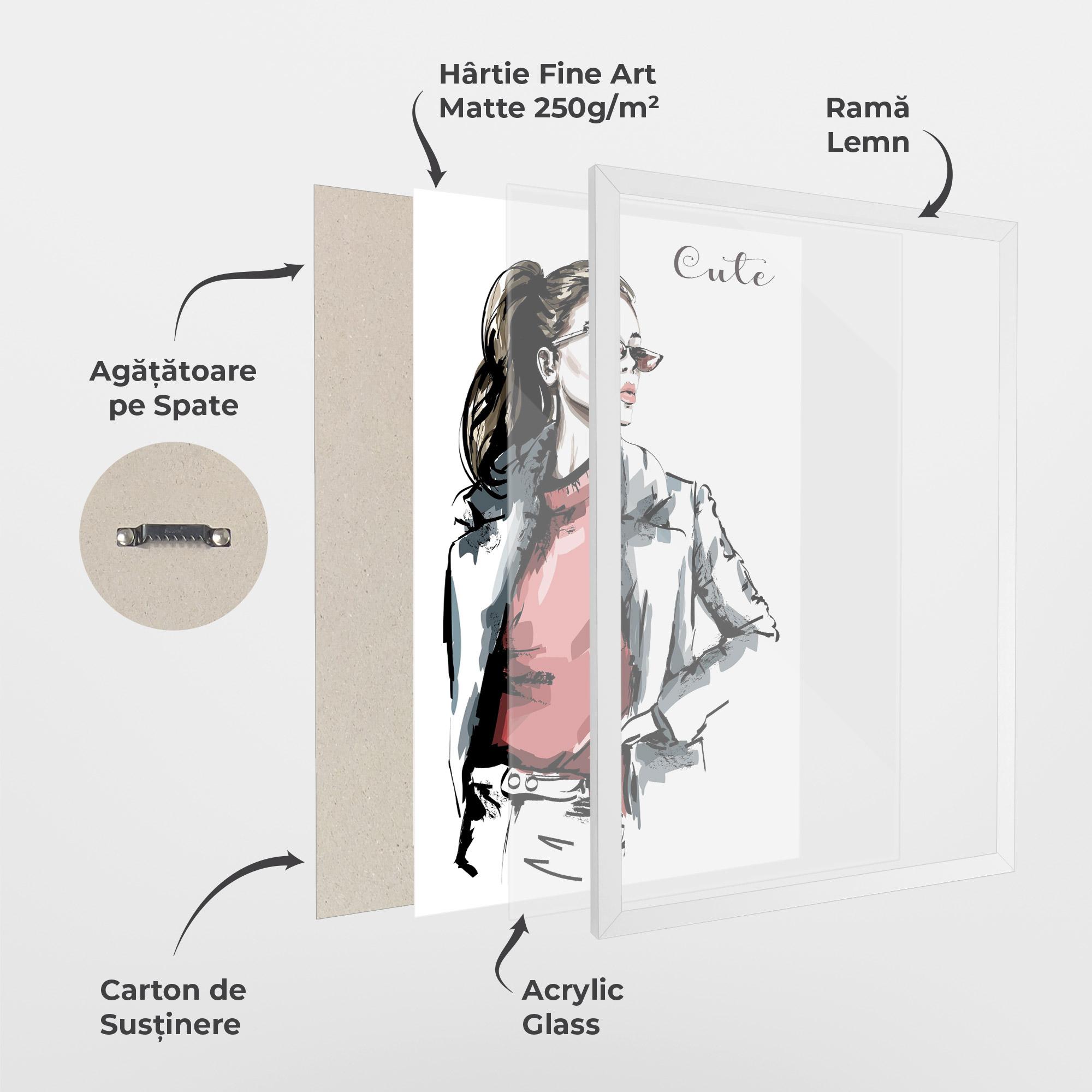 Poster Înrămat Woman Feeling Cute mockup 1