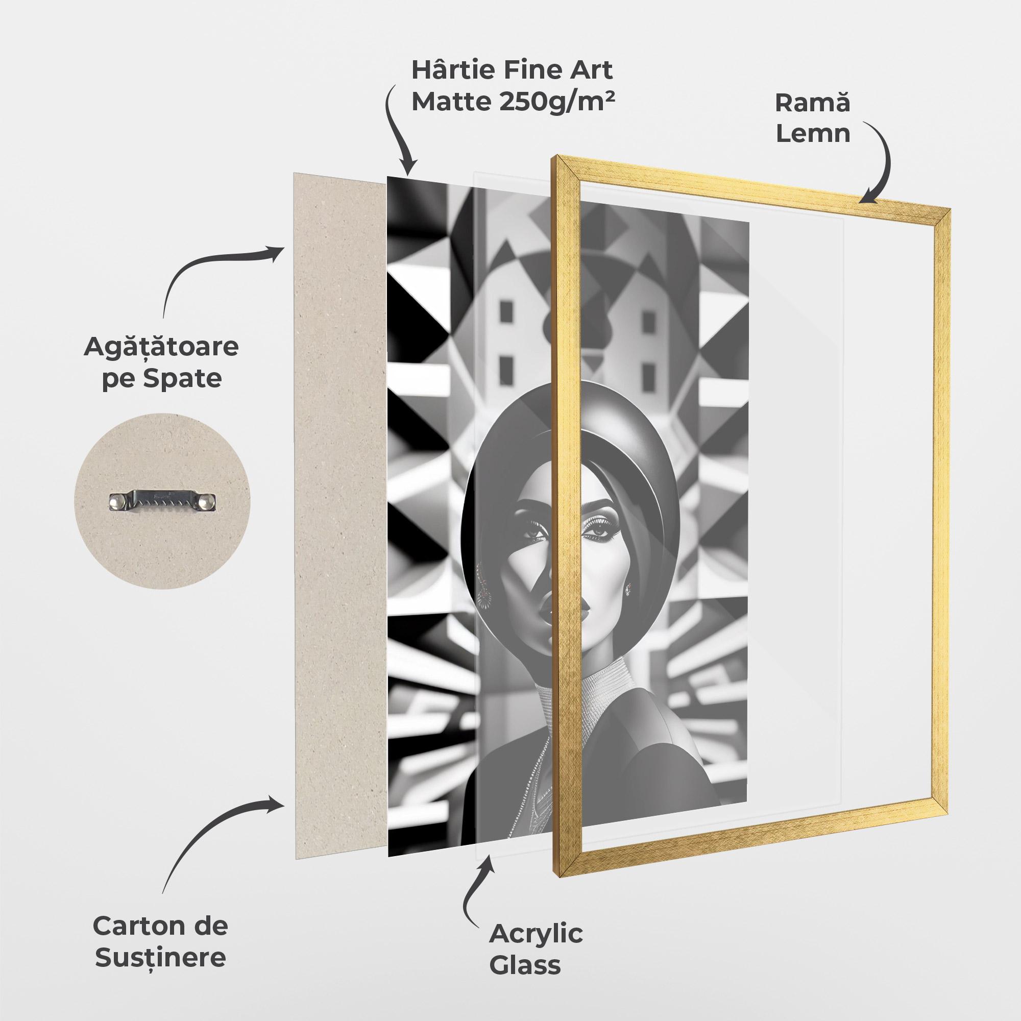 Poster Înrămat Big Black Hat mockup 1