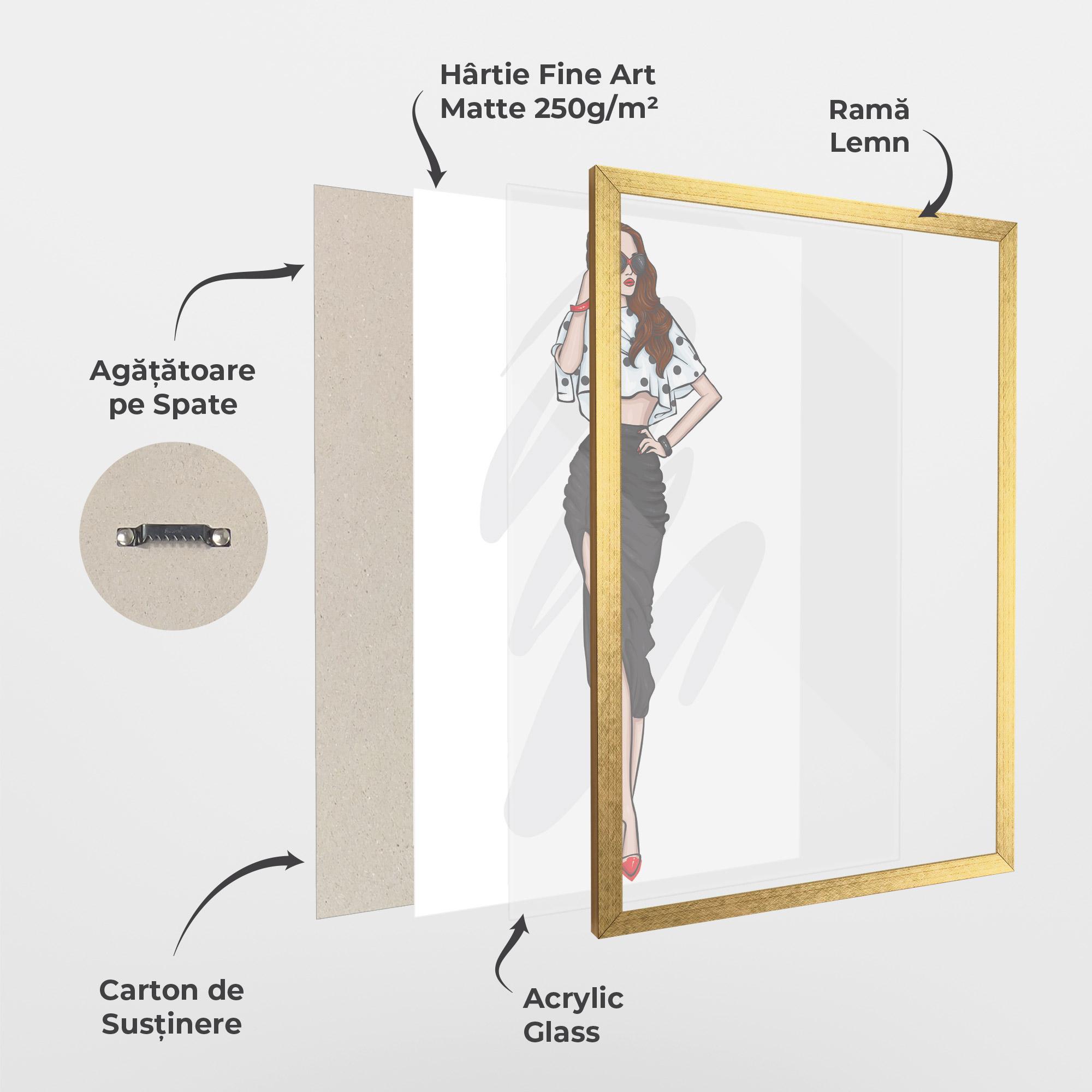 Poster Înrămat Black Skirt Diva mockup 1