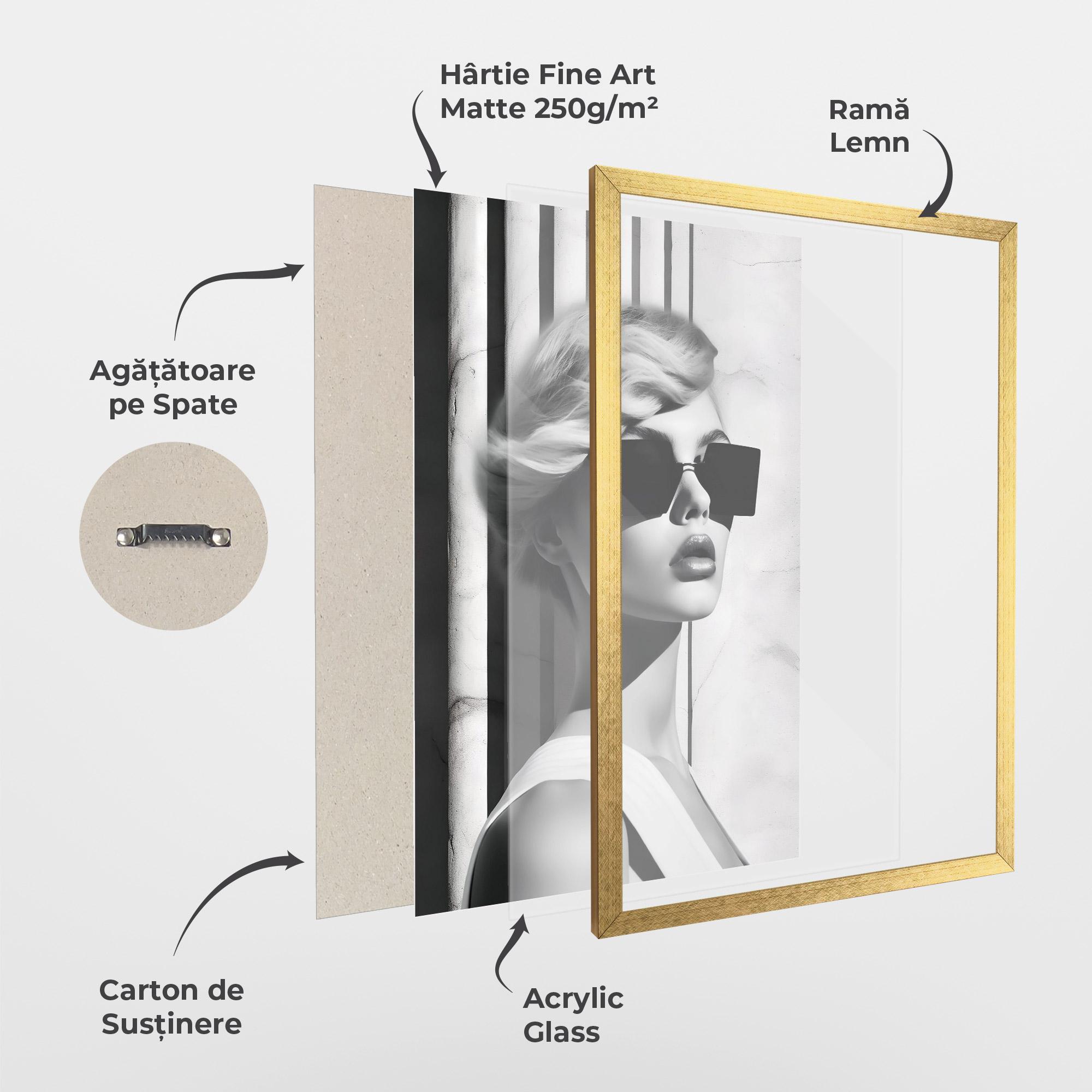 Poster Înrămat Fashion Woman Glasses mockup 1