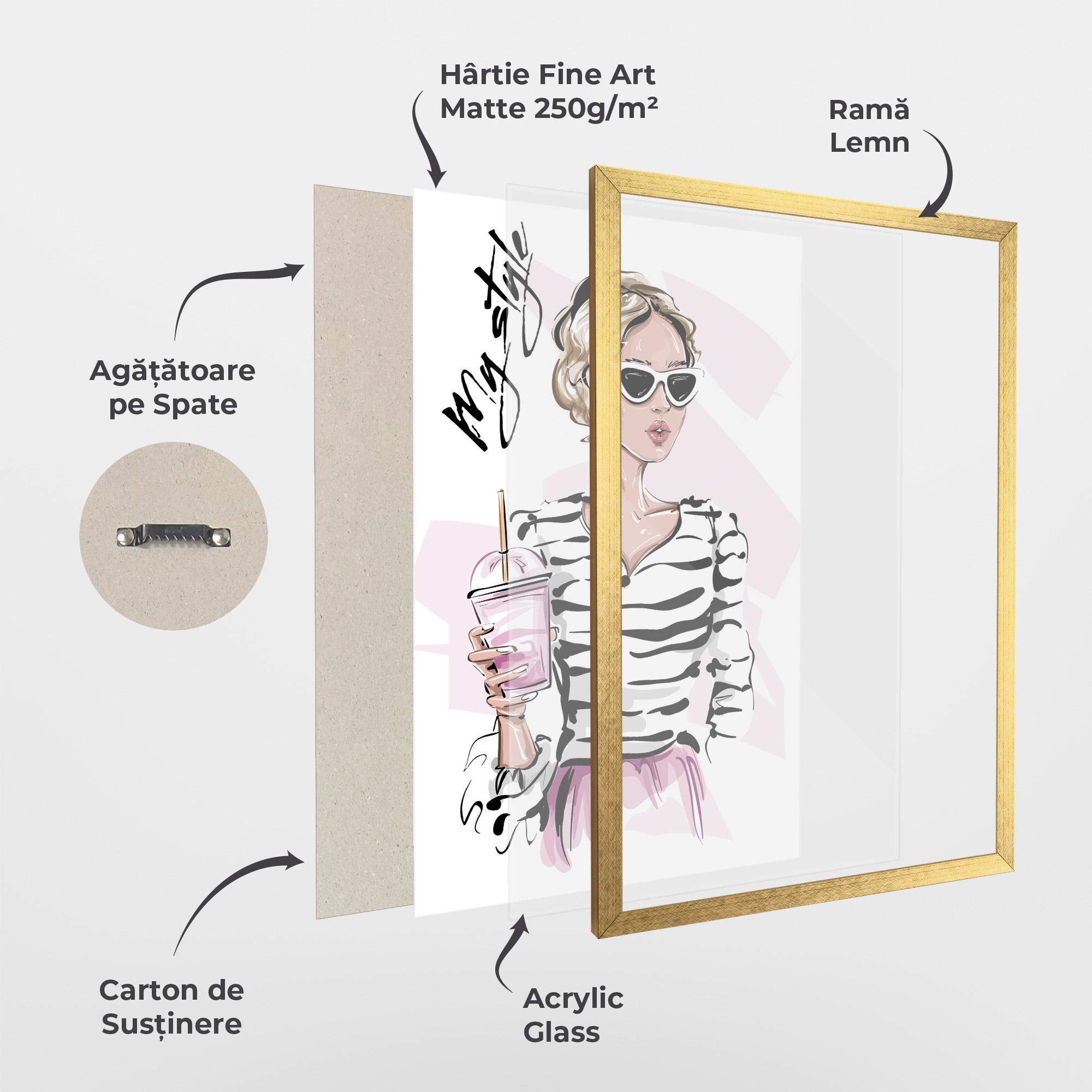 Poster Înrămat Pink Style mockup 1