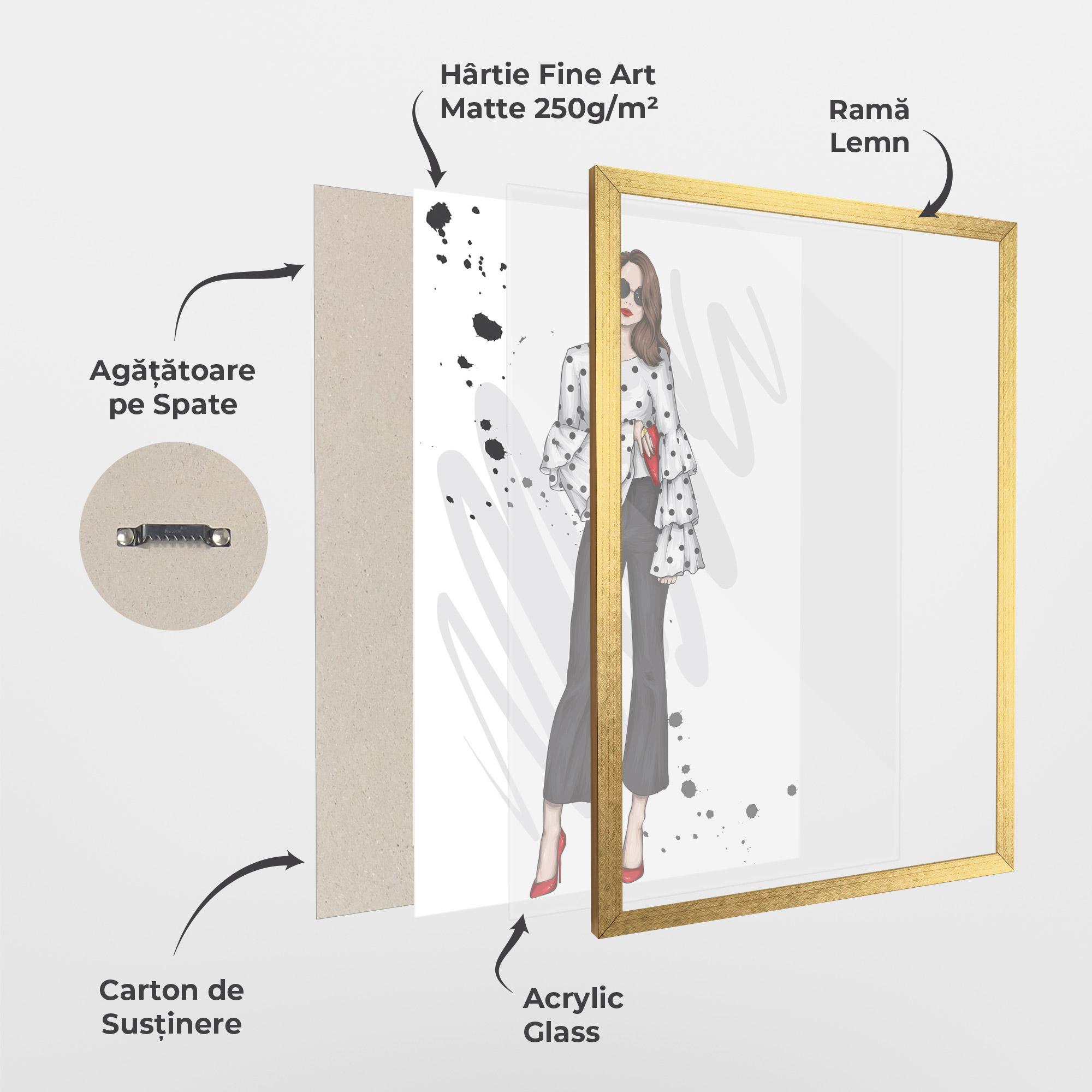 Poster Înrămat Pretty Woman In White mockup 1