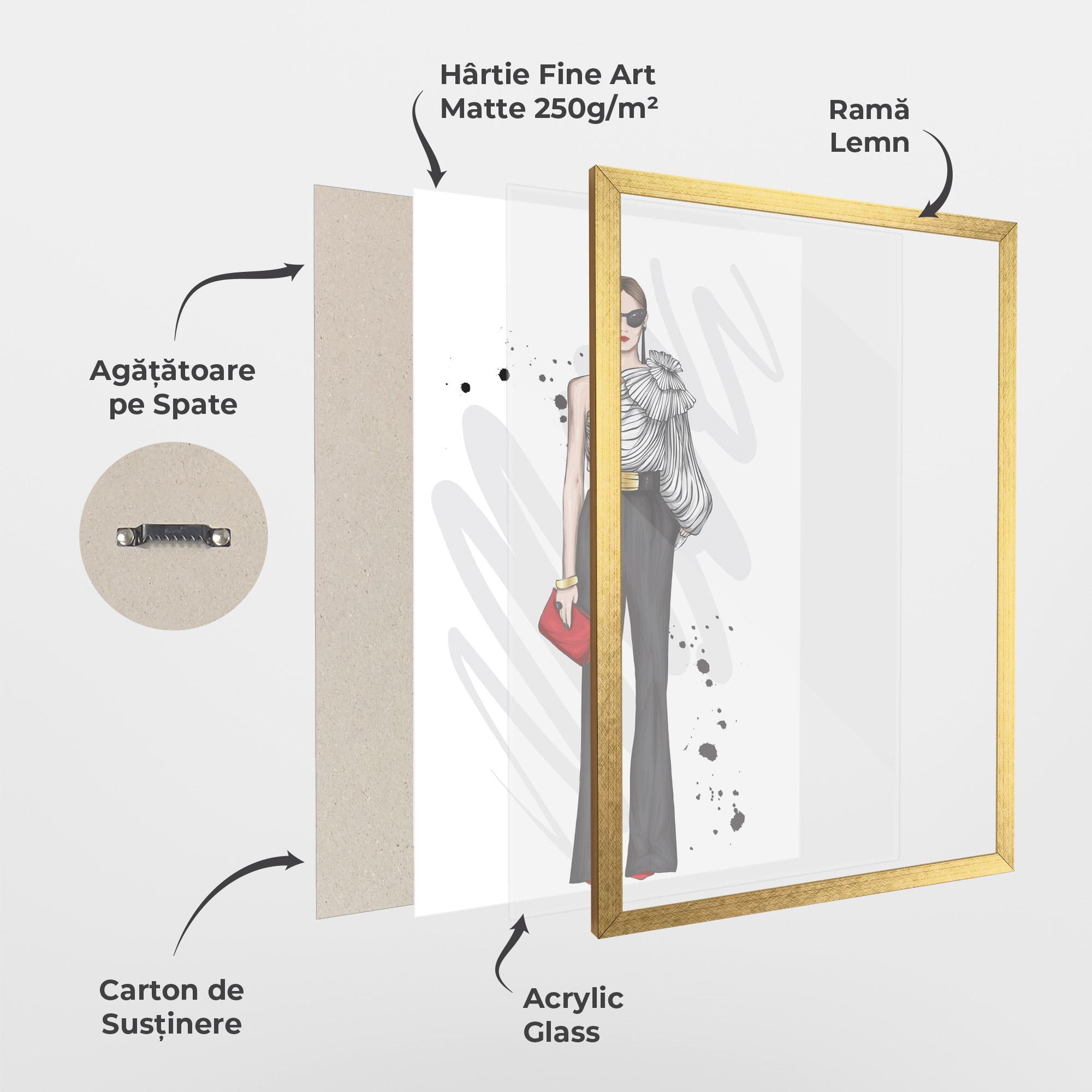 Poster Înrămat Tall Black Pants mockup 1