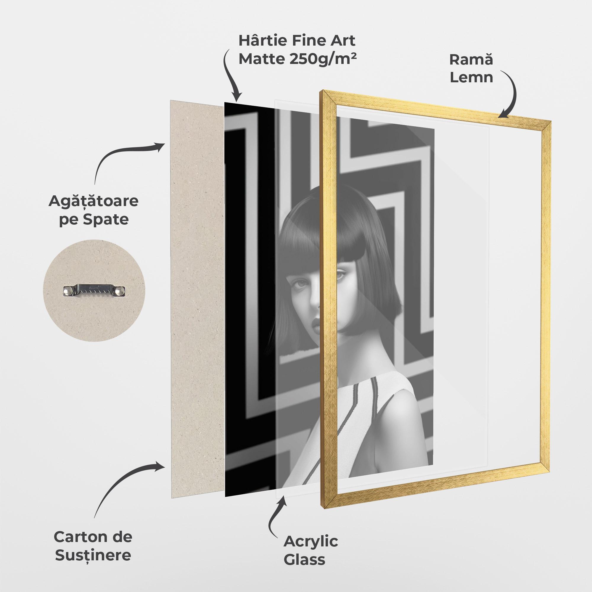 Poster Înrămat Woman Abstract Art mockup 1