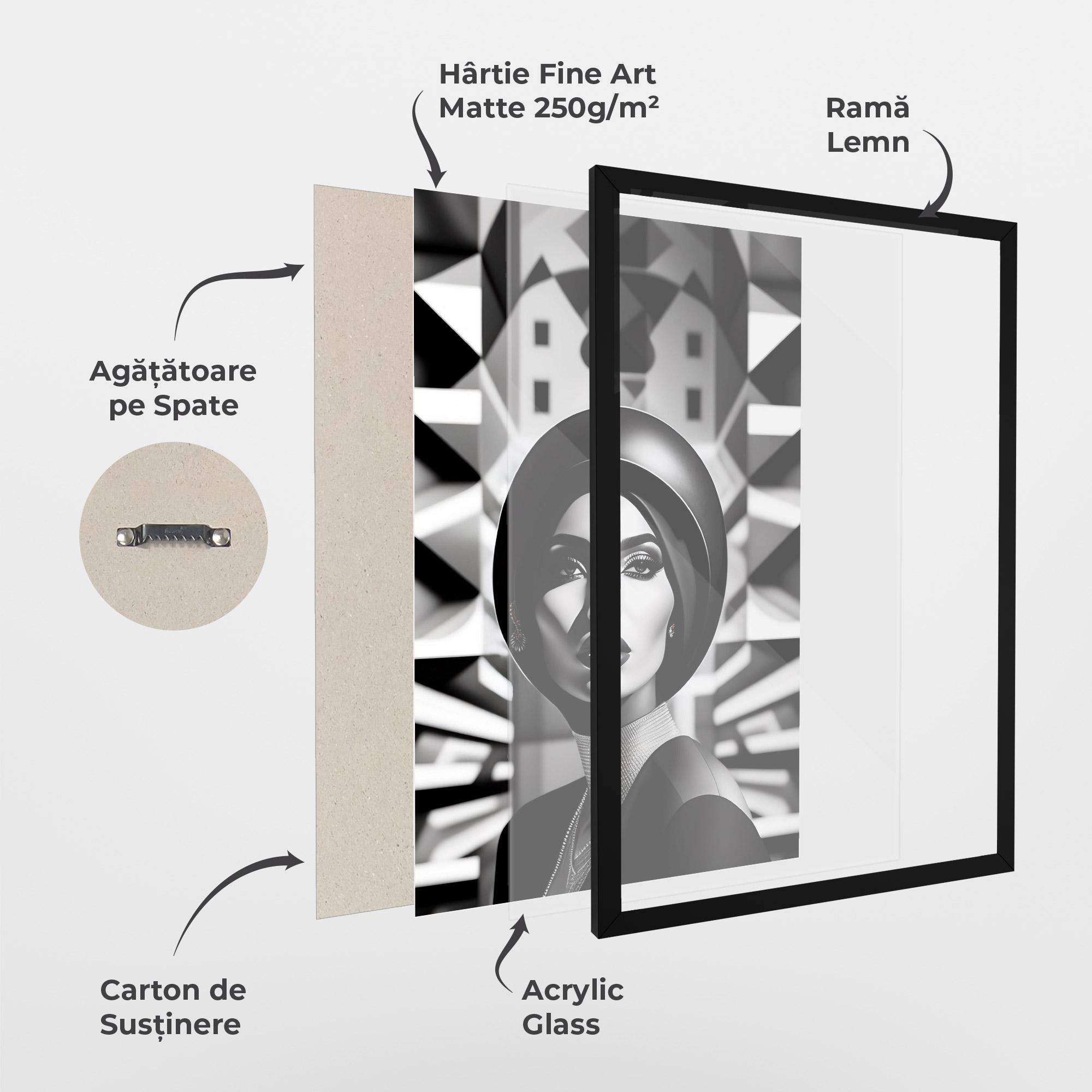 Poster Înrămat Big Black Hat mockup 1