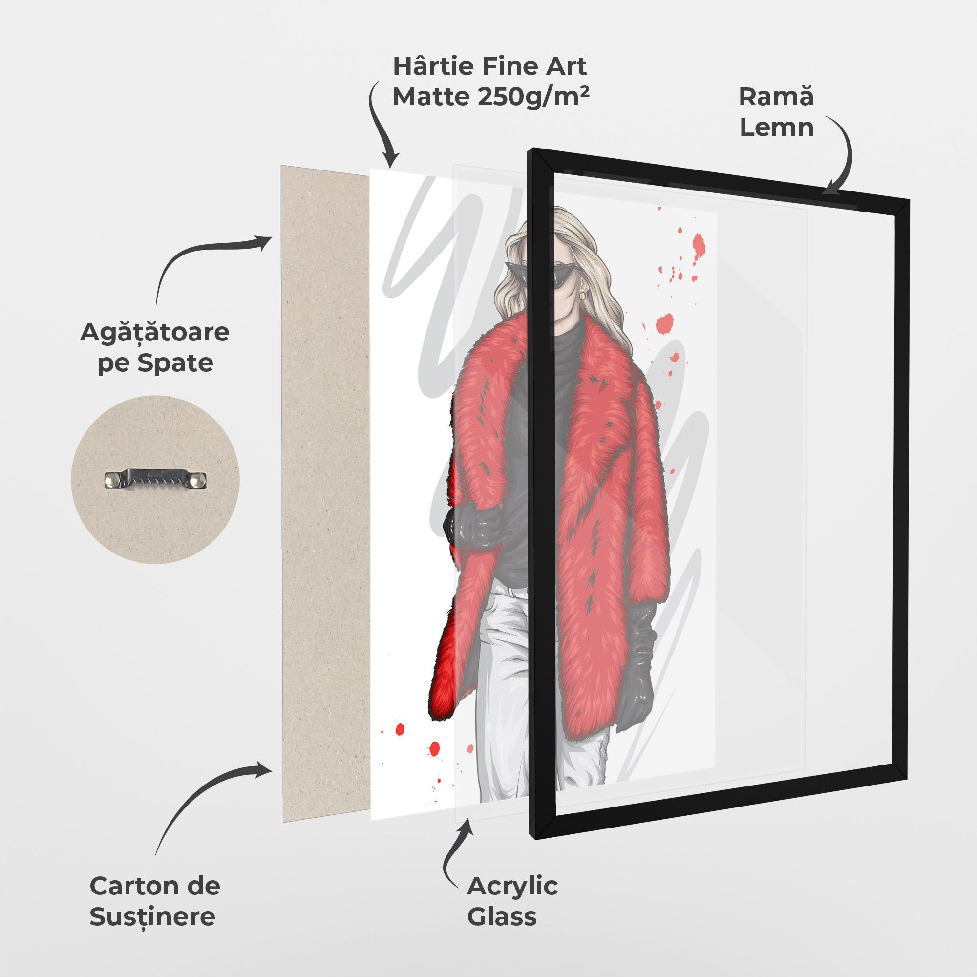 Poster Înrămat Black Blouse Woman mockup 1