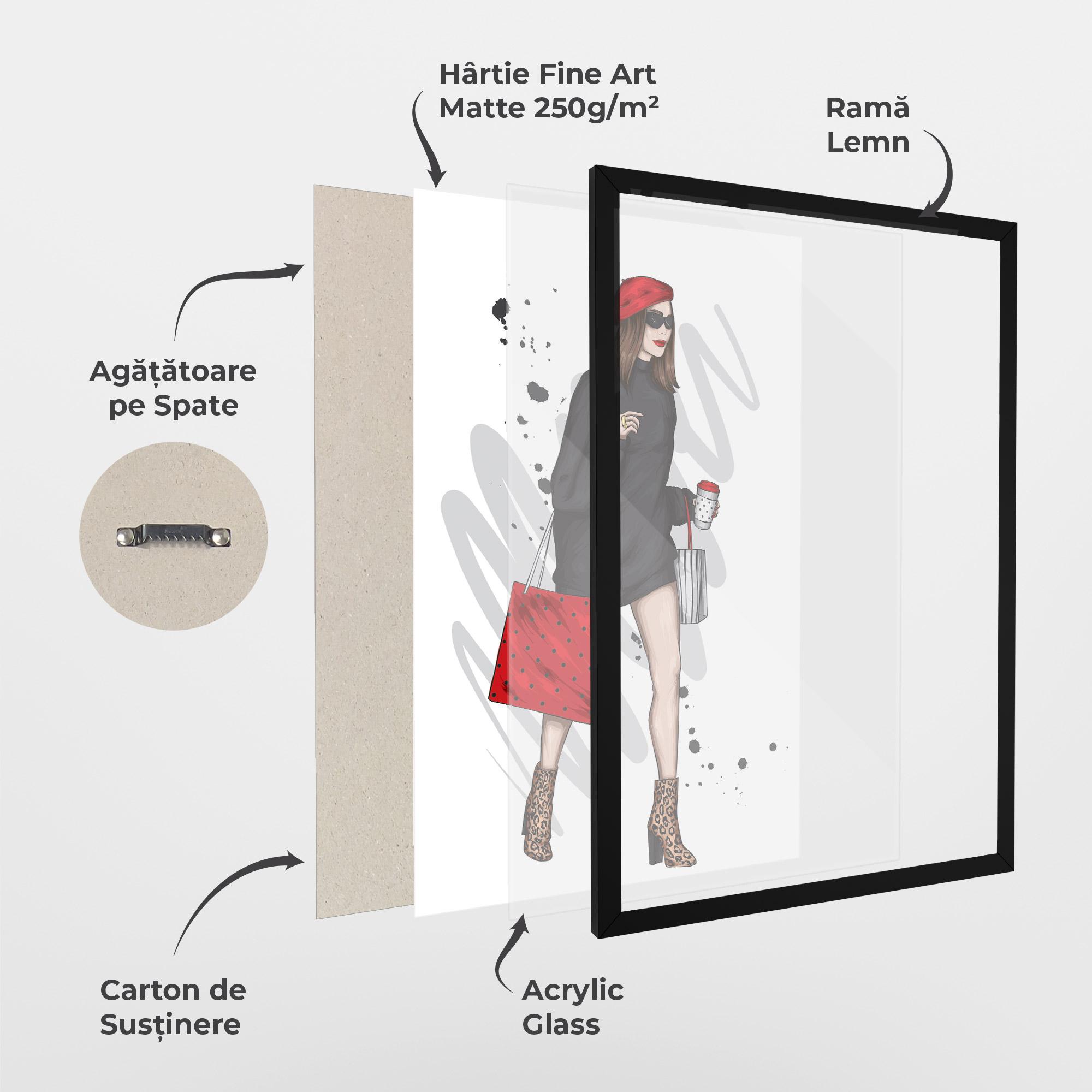 Poster Înrămat Black Red Outfit mockup 1