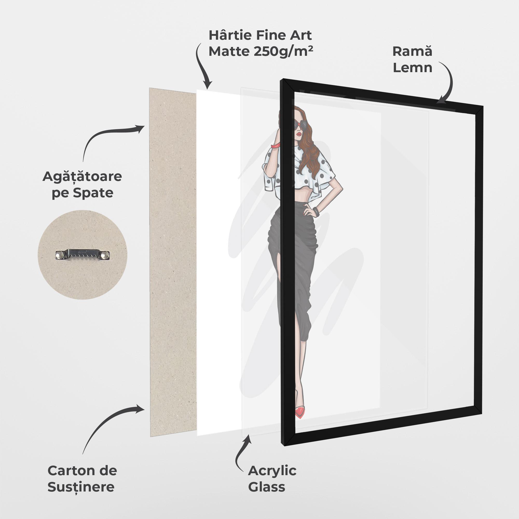 Poster Înrămat Black Skirt Diva mockup 1