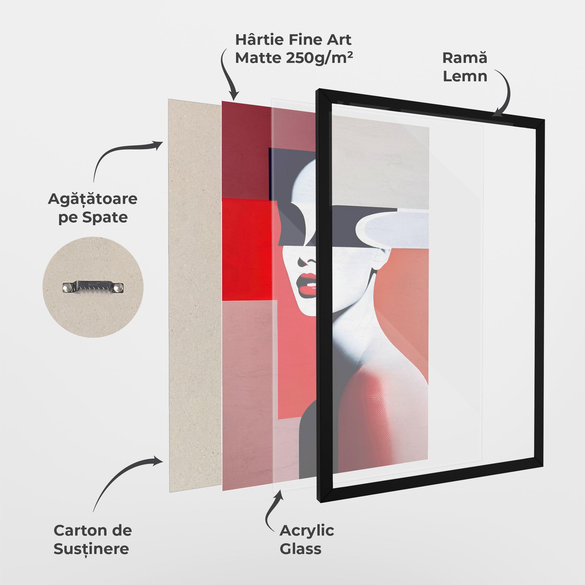 Poster Înrămat Interesting Woman Art mockup 1