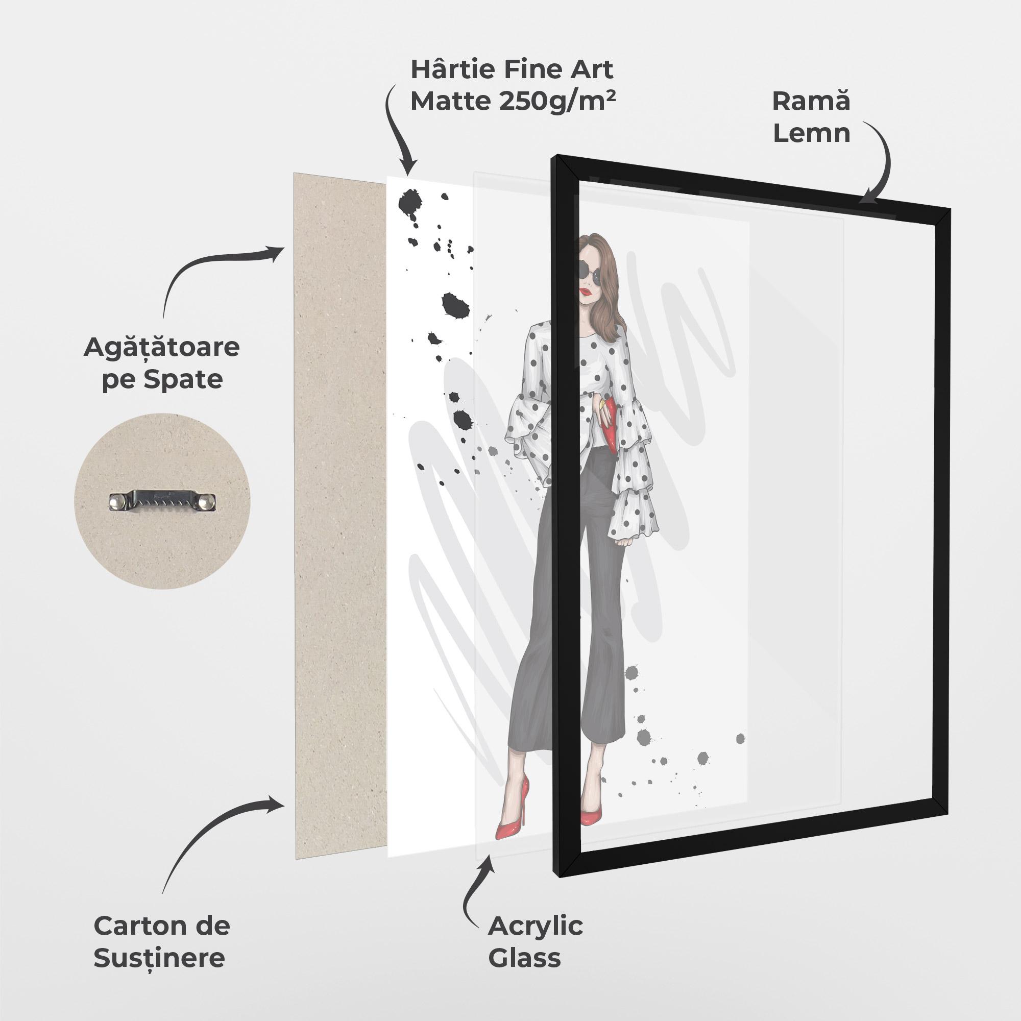 Poster Înrămat Pretty Woman In White mockup 1