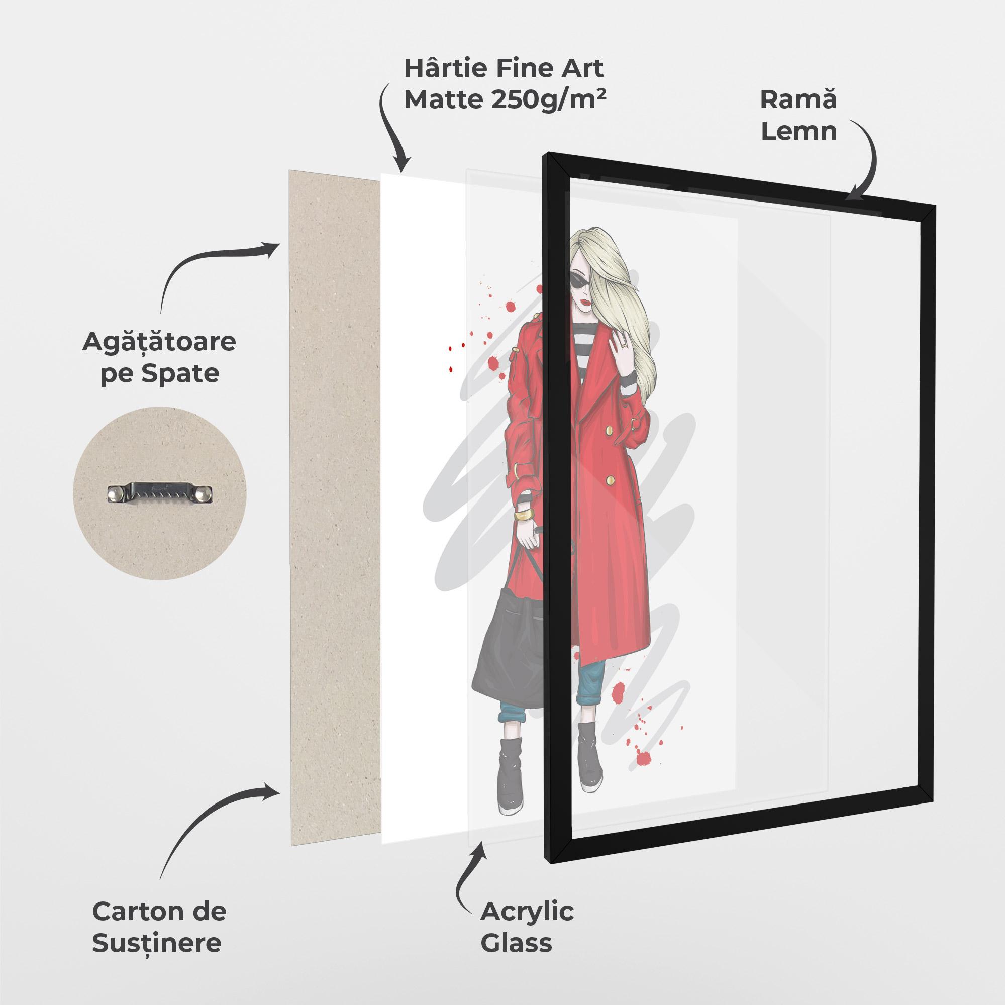 Poster Înrămat Red Coat mockup 1