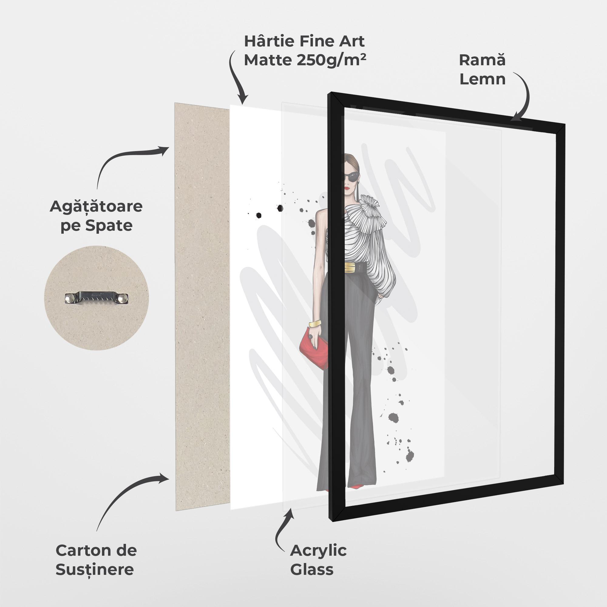 Poster Înrămat Tall Black Pants mockup 1