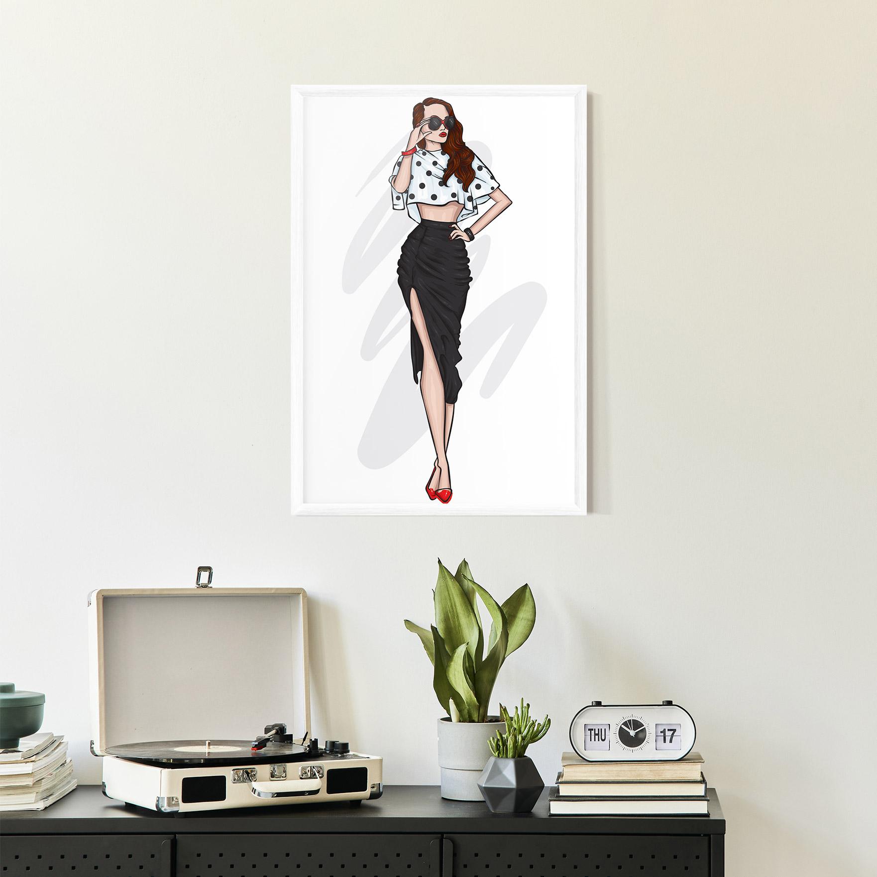Poster Înrămat Black Skirt Diva mockup 2