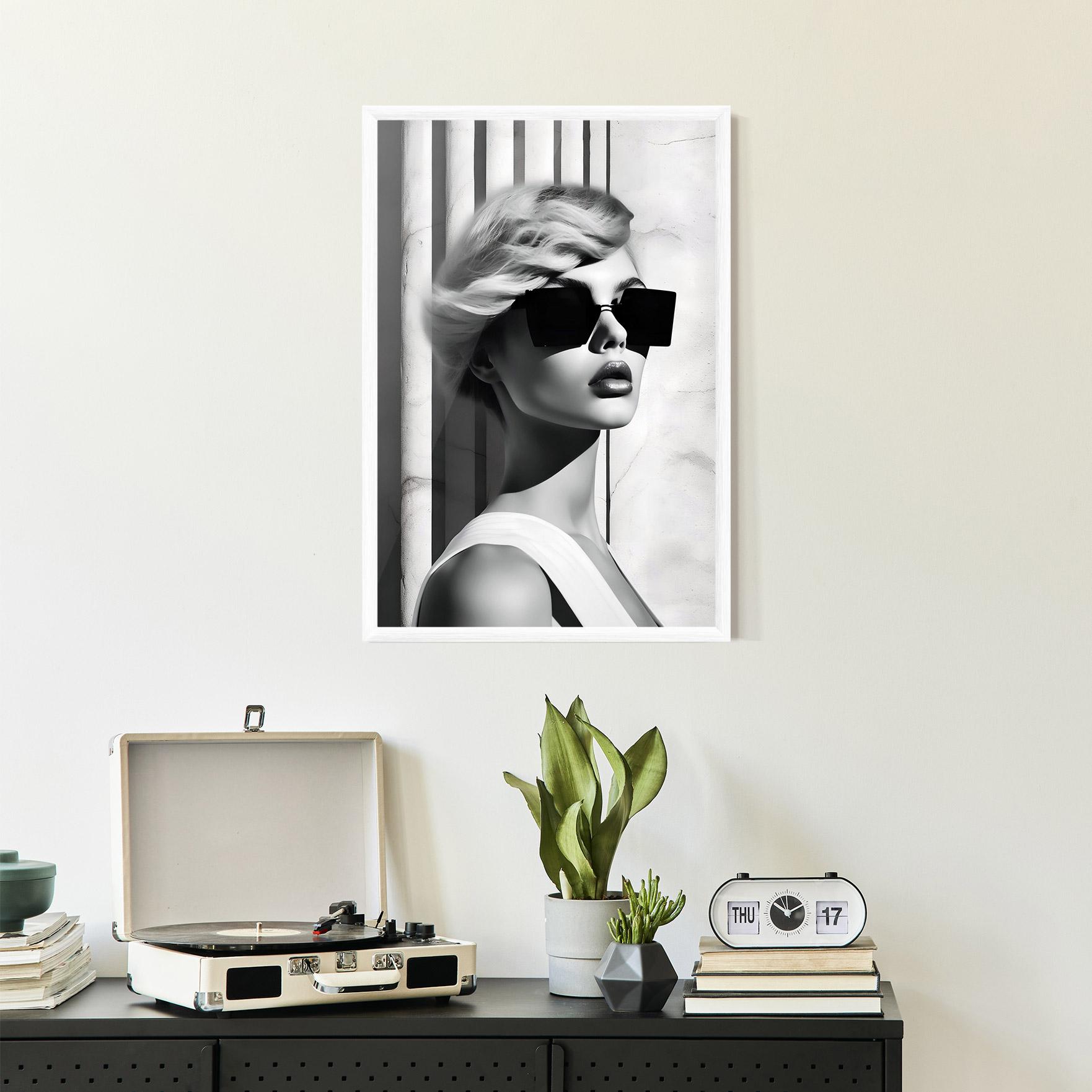 Poster Înrămat Fashion Woman Glasses mockup 2