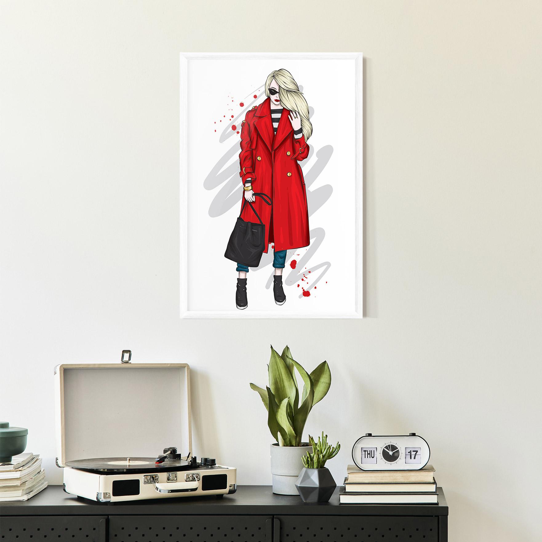 Poster Înrămat Red Coat mockup 2