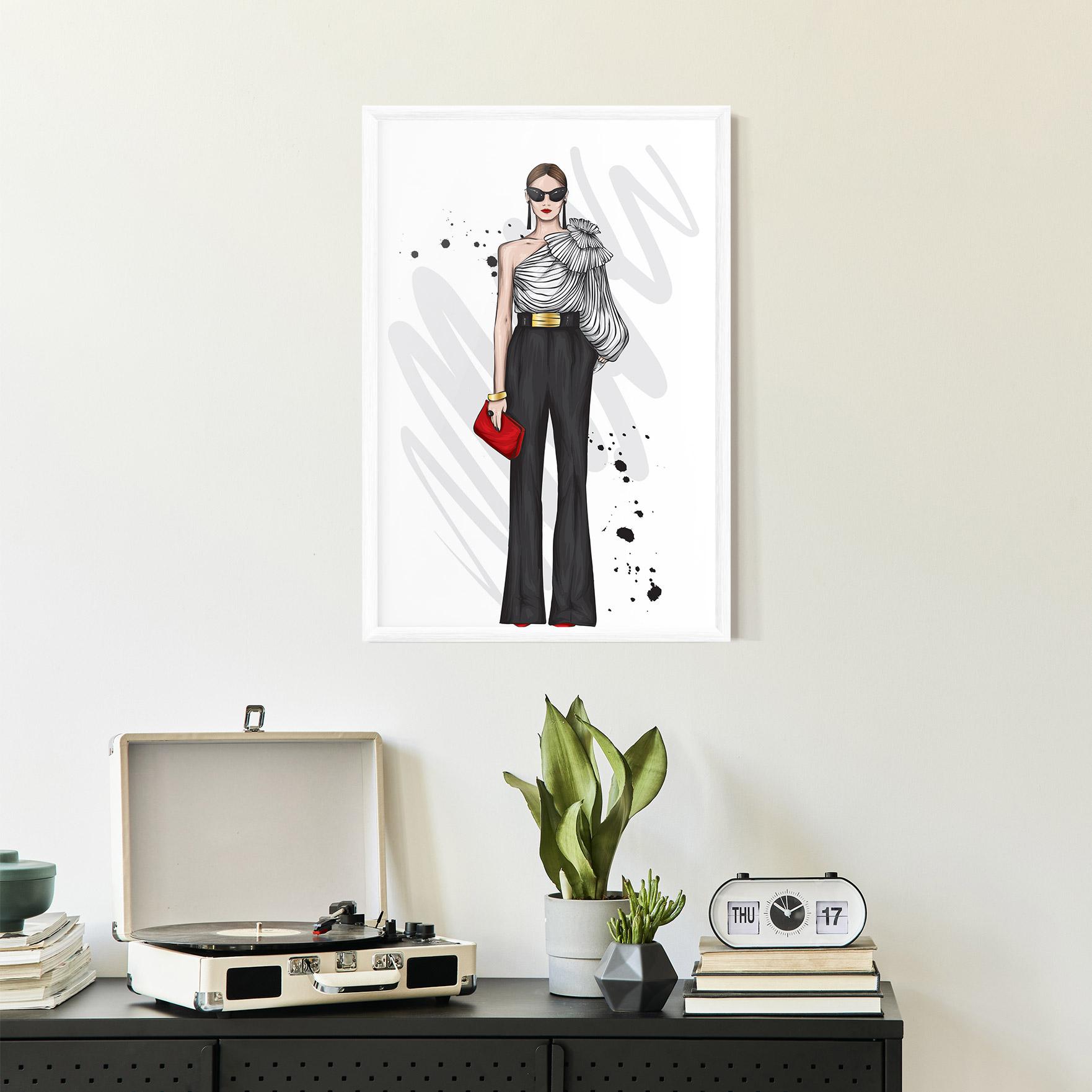 Poster Înrămat Tall Black Pants mockup 2