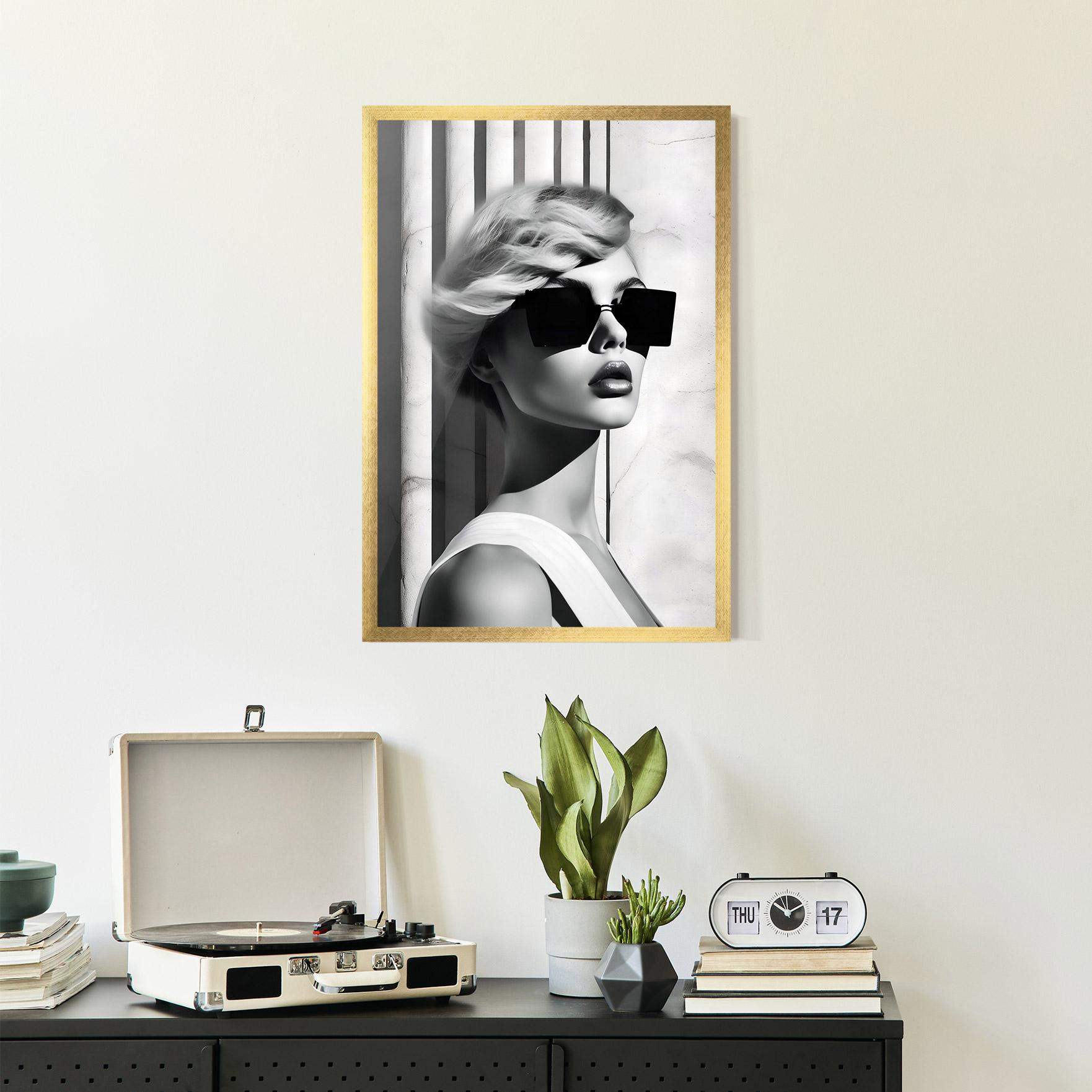 Poster Înrămat Fashion Woman Glasses mockup 2