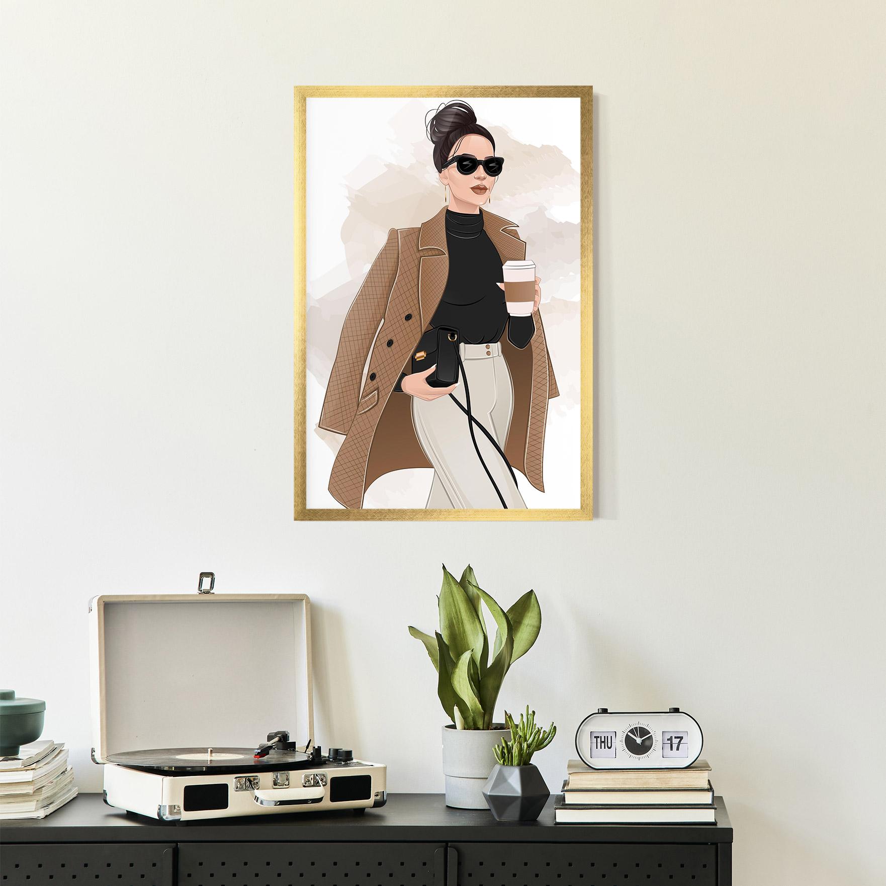 Poster Înrămat Modern Coffee Outfit mockup 2