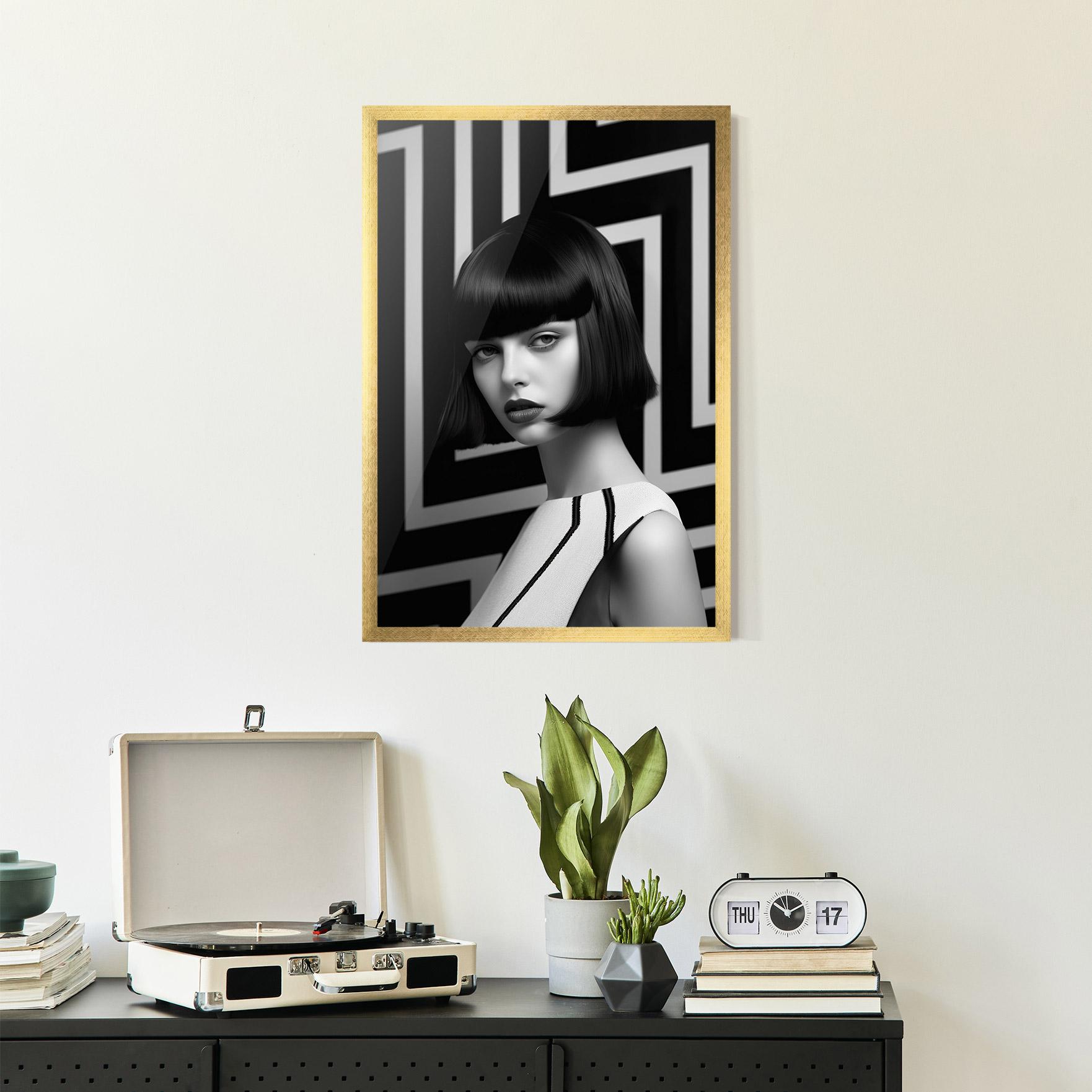 Poster Înrămat Woman Abstract Art mockup 2