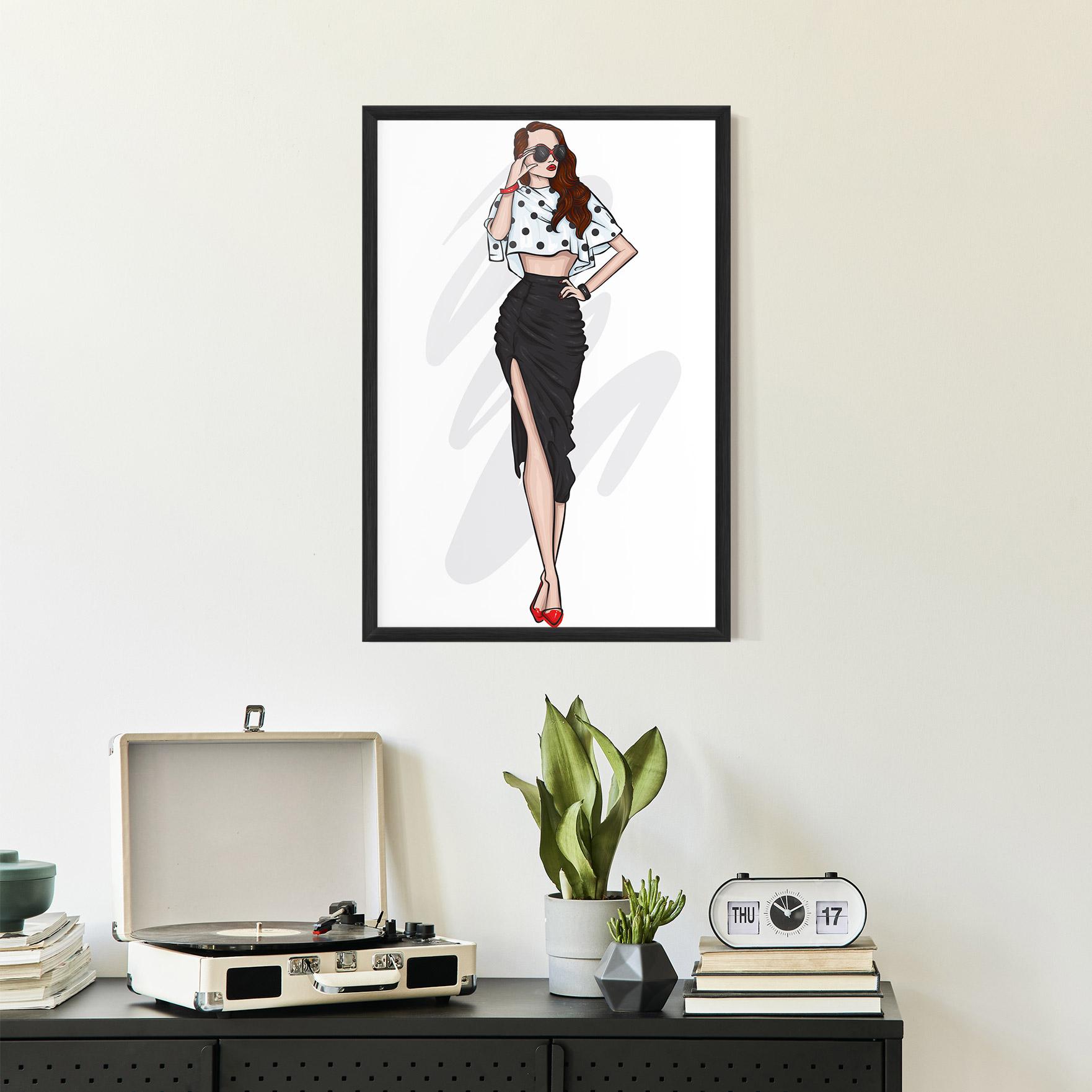 Poster Înrămat Black Skirt Diva mockup 2