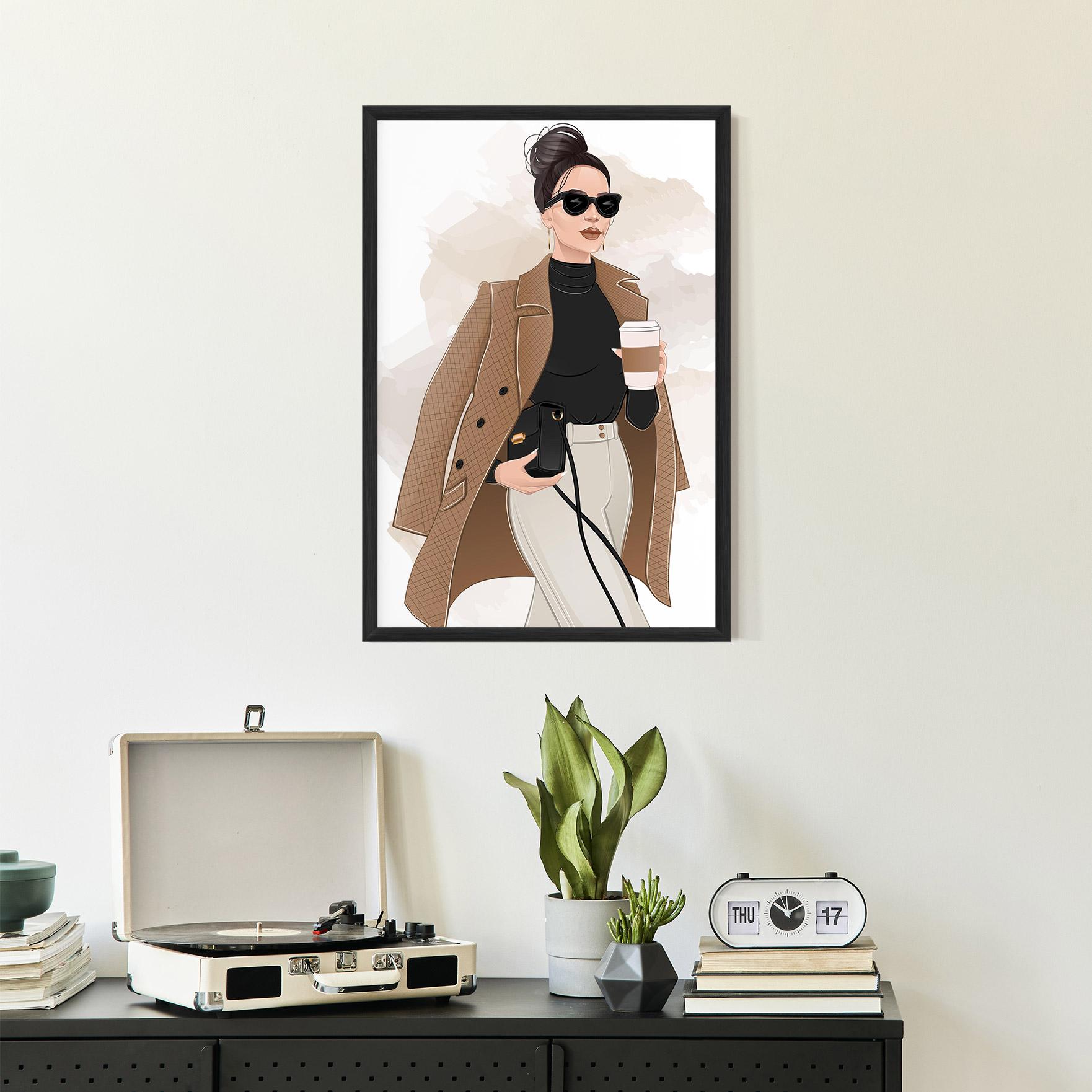 Poster Înrămat Modern Coffee Outfit mockup 2