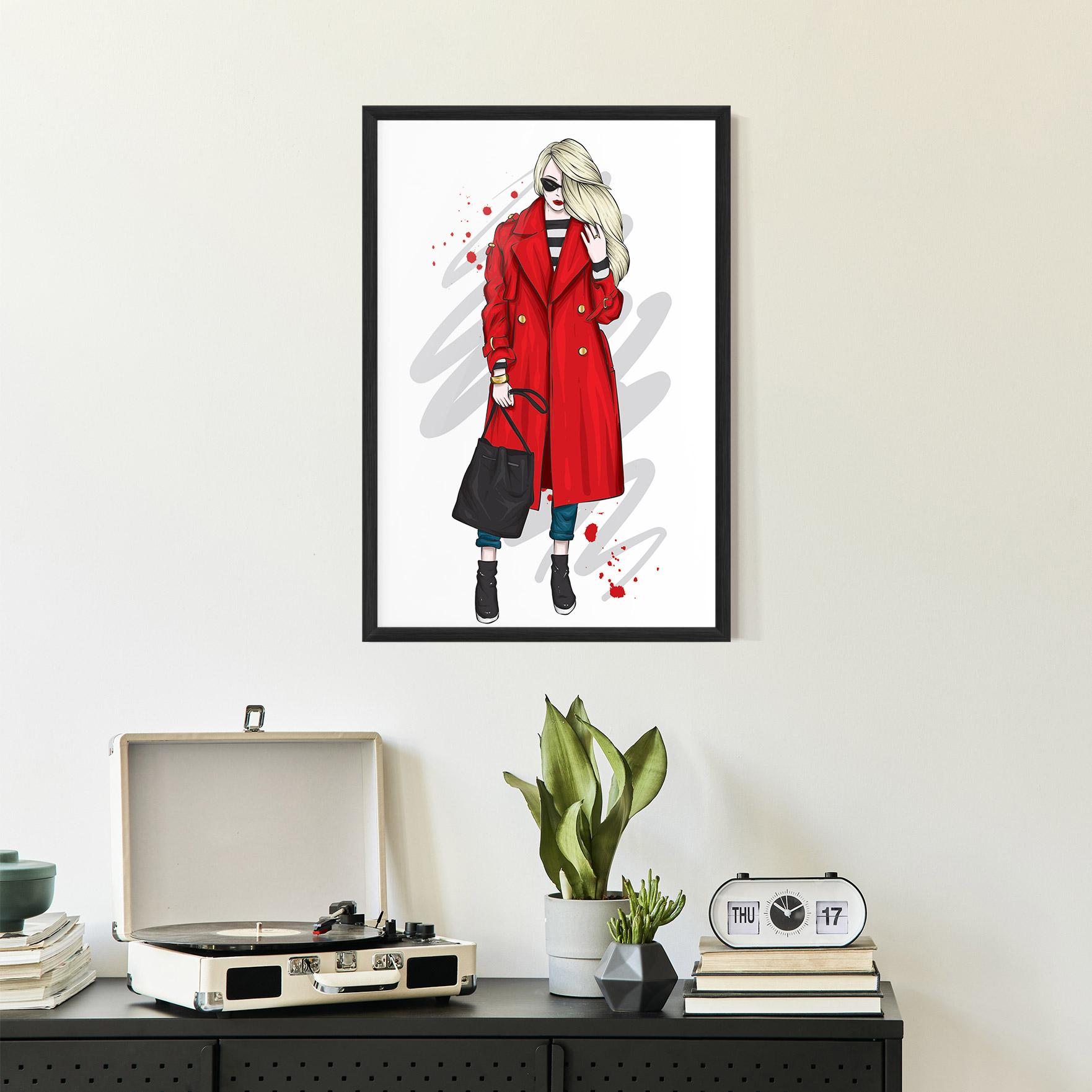 Poster Înrămat Red Coat mockup 2