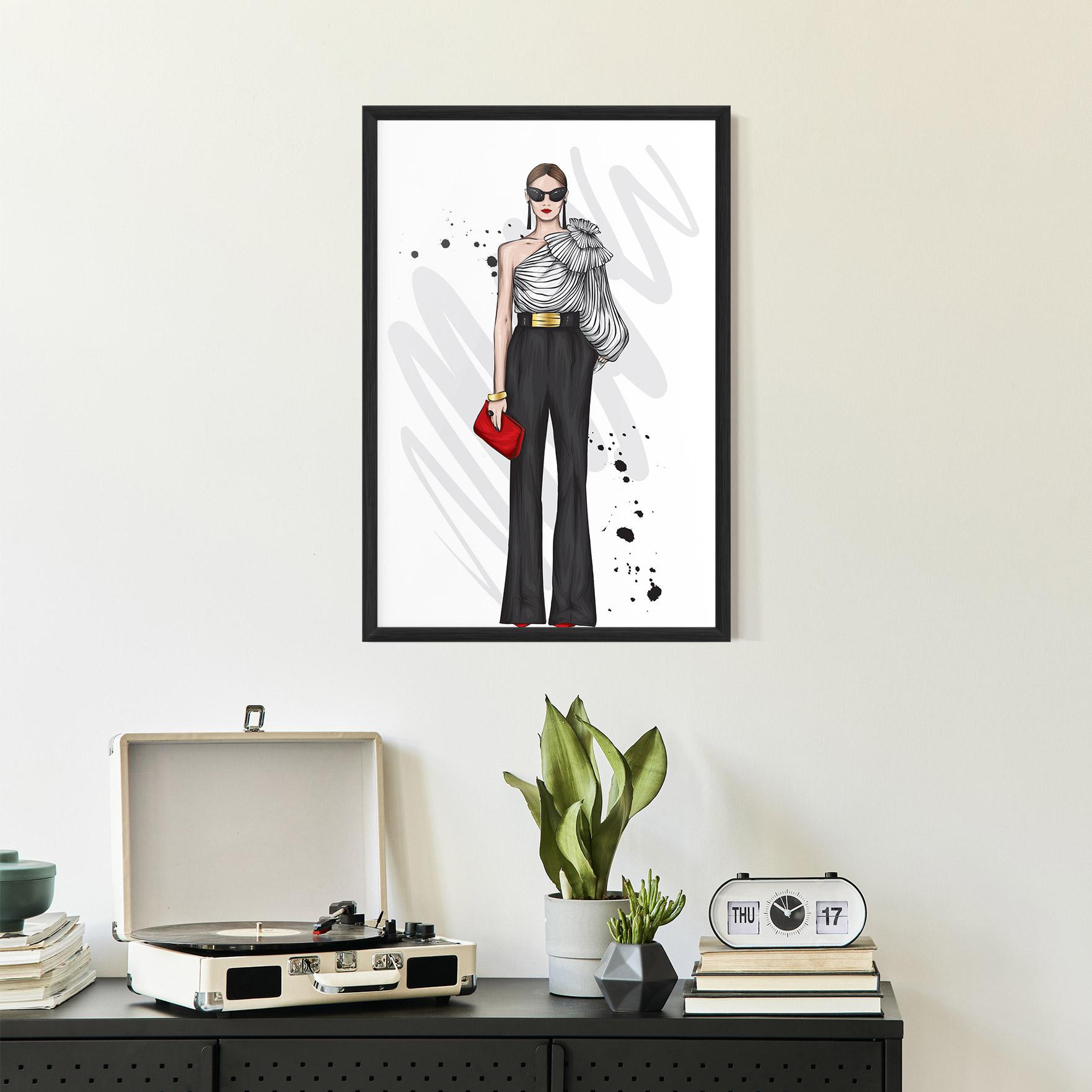 Poster Înrămat Tall Black Pants mockup 2