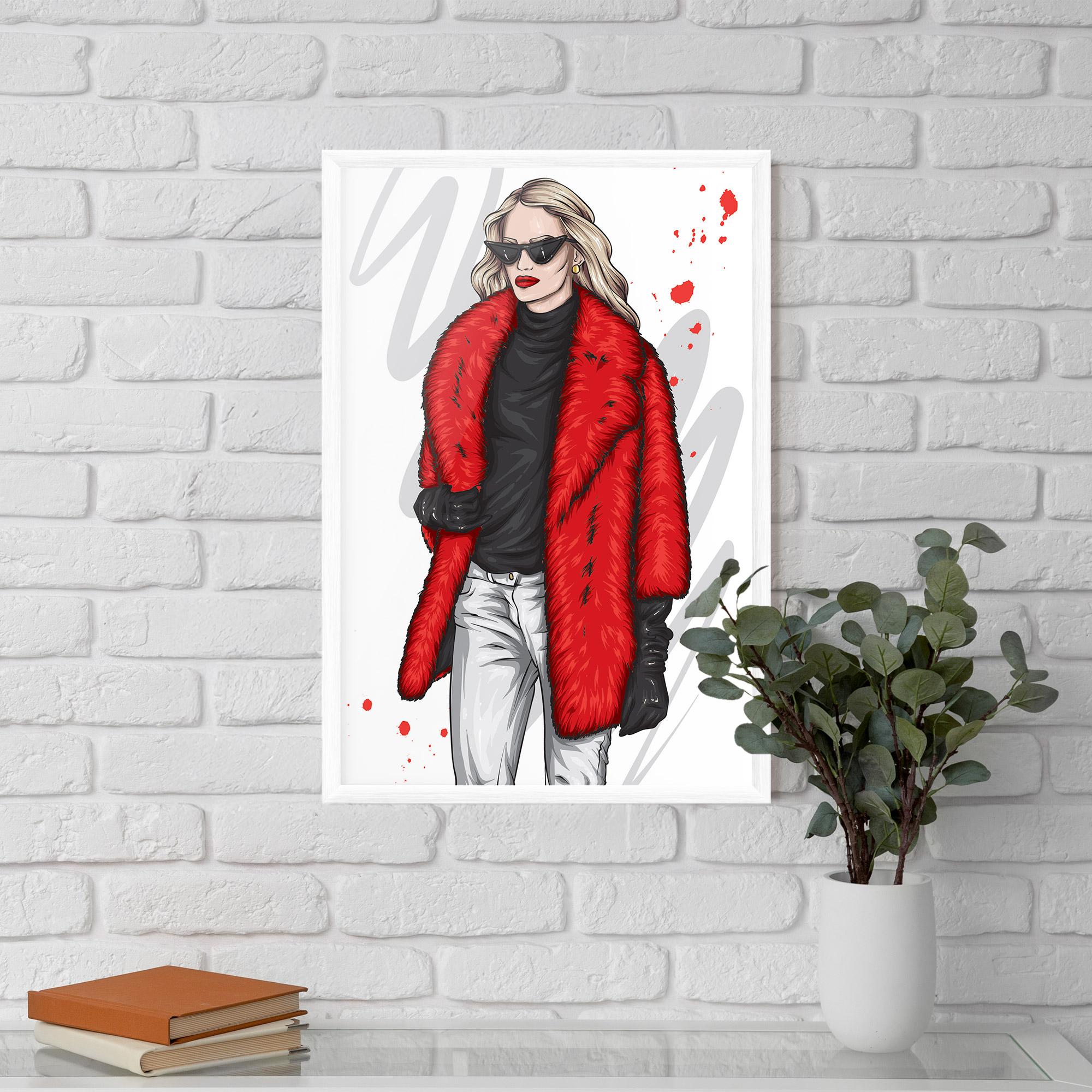 Poster Înrămat Black Blouse Woman mockup 5